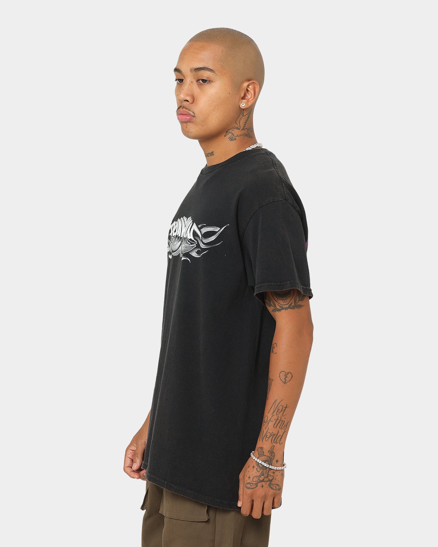 Rodman Brand Metal Logo Vintage T-Shirt Black Wash、mySite、zt4zffjzw