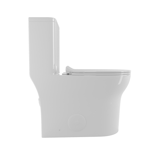 1.1/1.6 GPF Elongated Comfort Height Floor Mounted One-Piece Toilet, CUPC Certified, WaterSense Cetified, Ceramic, White Color, Soft Close Seat、、xpatfood