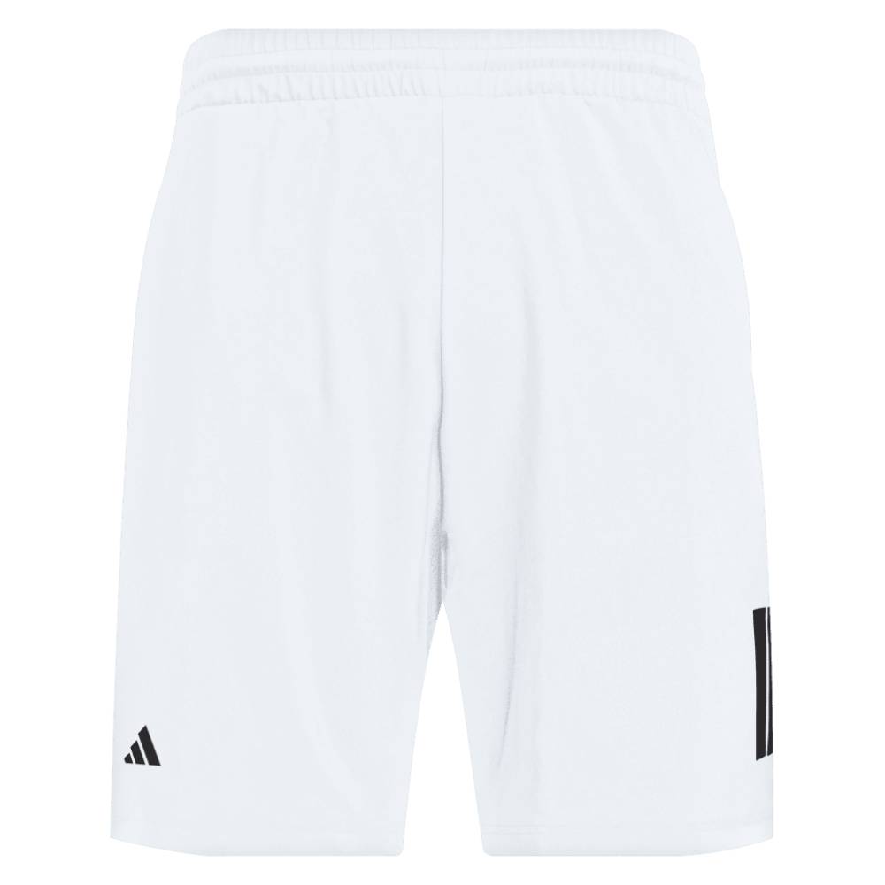 adidas Men's 3 Stripe Club Short 7-Inch (White)