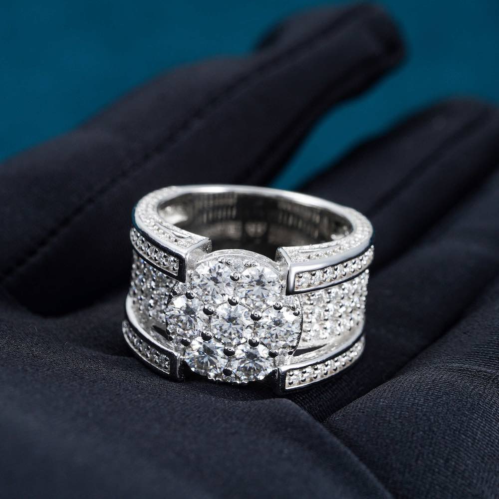 Moissanite 5-Row Cluster Ring 14K Gold、mySite、hinf8tx79