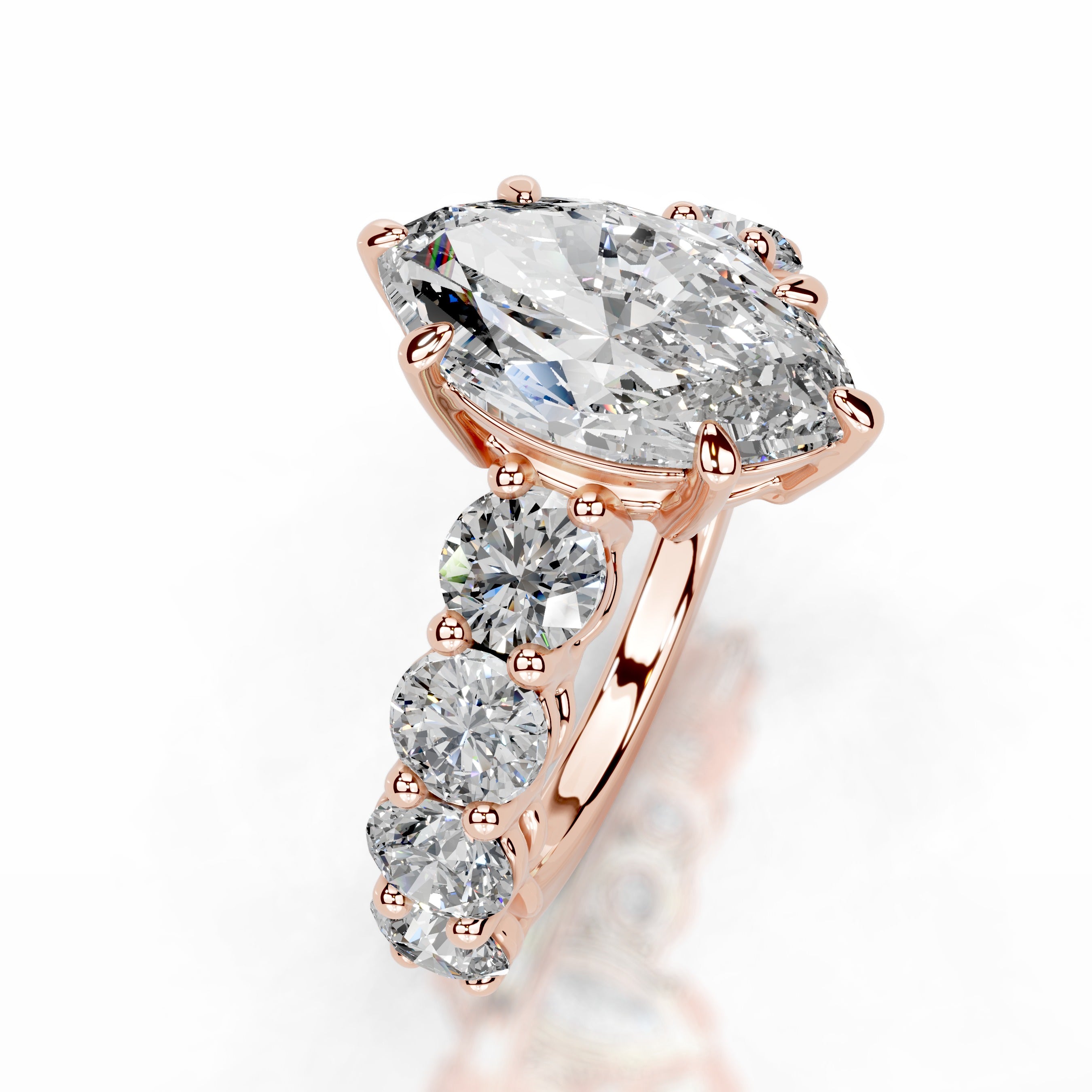 Odin Diamond Engagement Ring - 14K Rose Gold、mySite、hinf8tx79