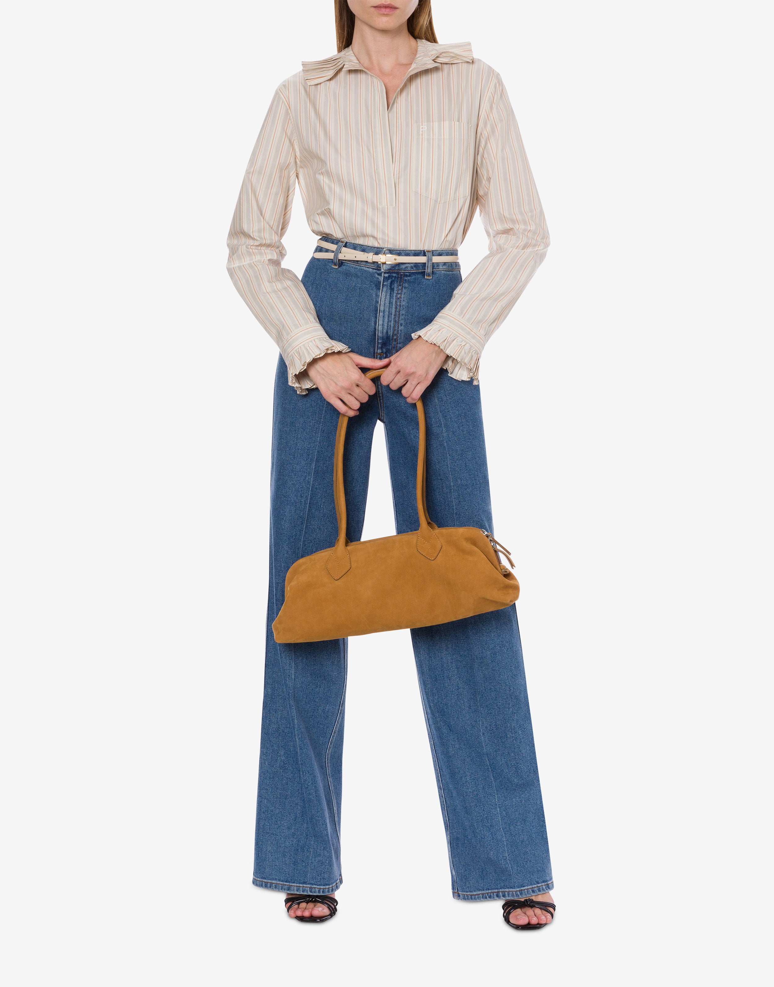 Camicia oversize in cotone rigato、mySite、aoinhome