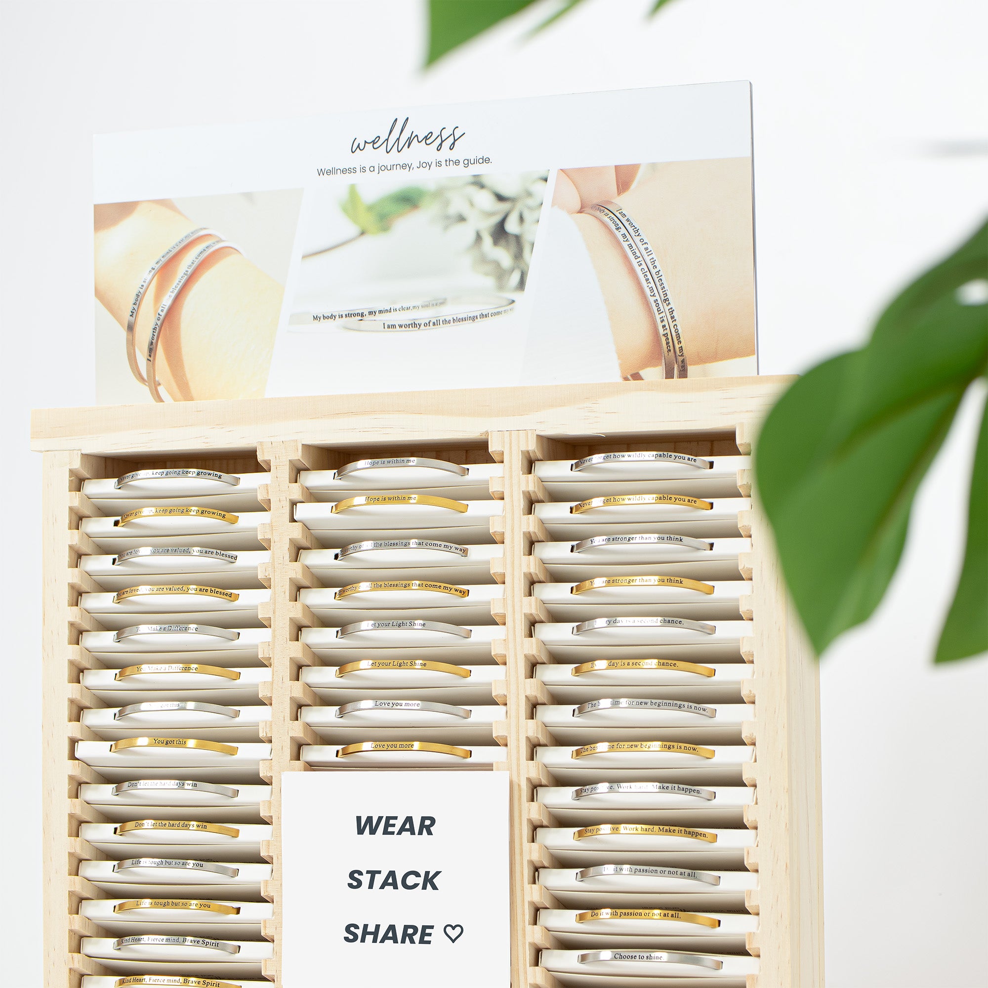 Wellness Engraved Bracelet Display / BND0082、mySite、dreamappss