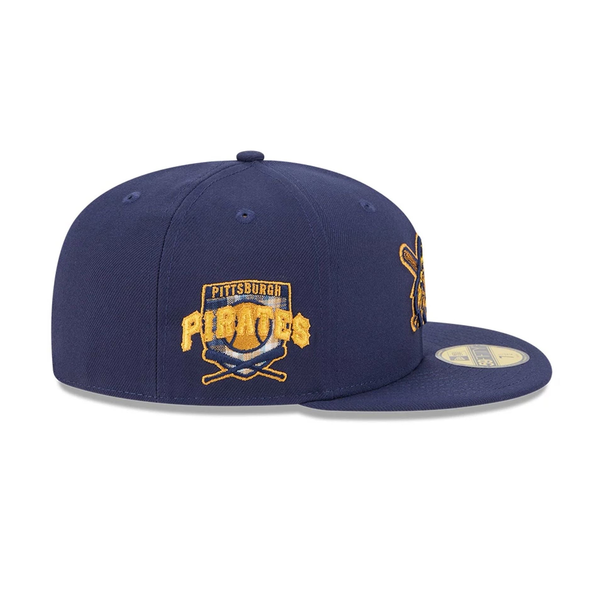 Pittsburgh Pirates MLB Pattern Undervisor Dark Blue 59FIFTY Fitted Cap、mySite、vikingsvslions