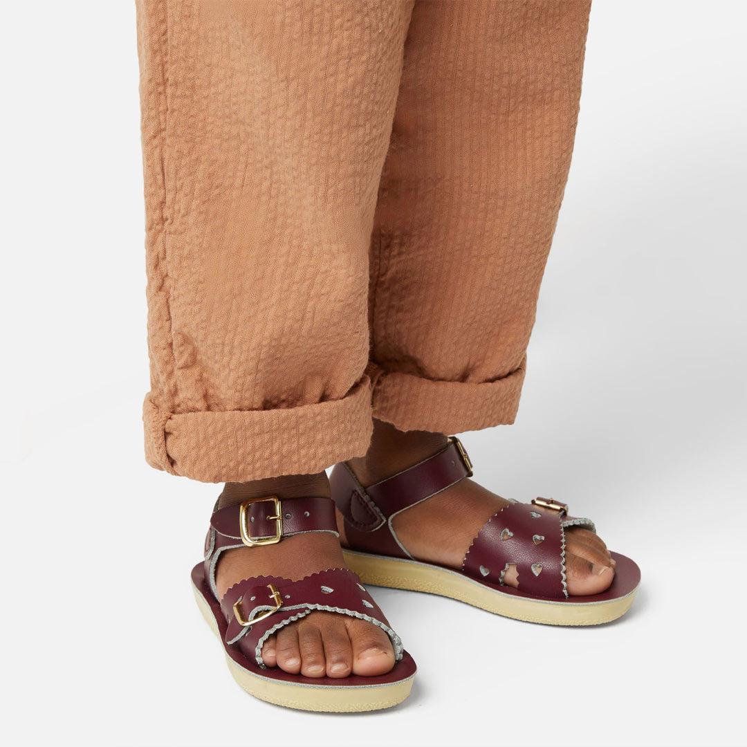 Salt-Water Sun-San Kids Sandals - Sweetheart - Claret、mySite、merchandisen