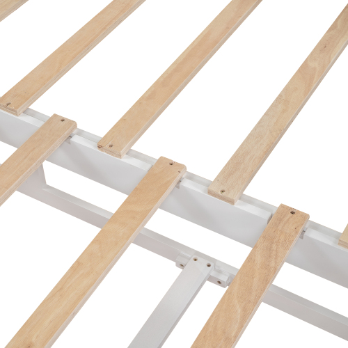 Wooden Daybed with Trundle Bed and Two Storage Drawers , Extendable Bed Daybed,Sofa Bed for Bedroom Living Room,White、、casual