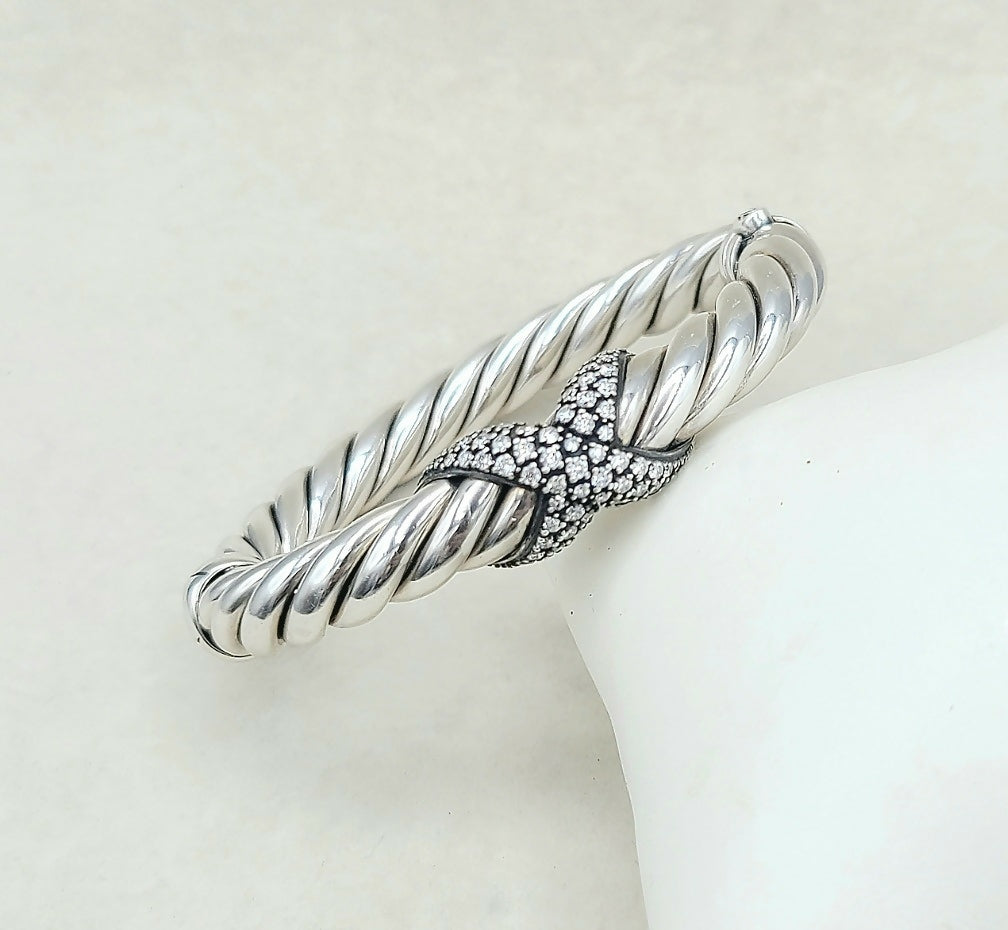 David Yurman Starlight Cable Bracelet Diamond X Vintage、mySite、hinf8tx79