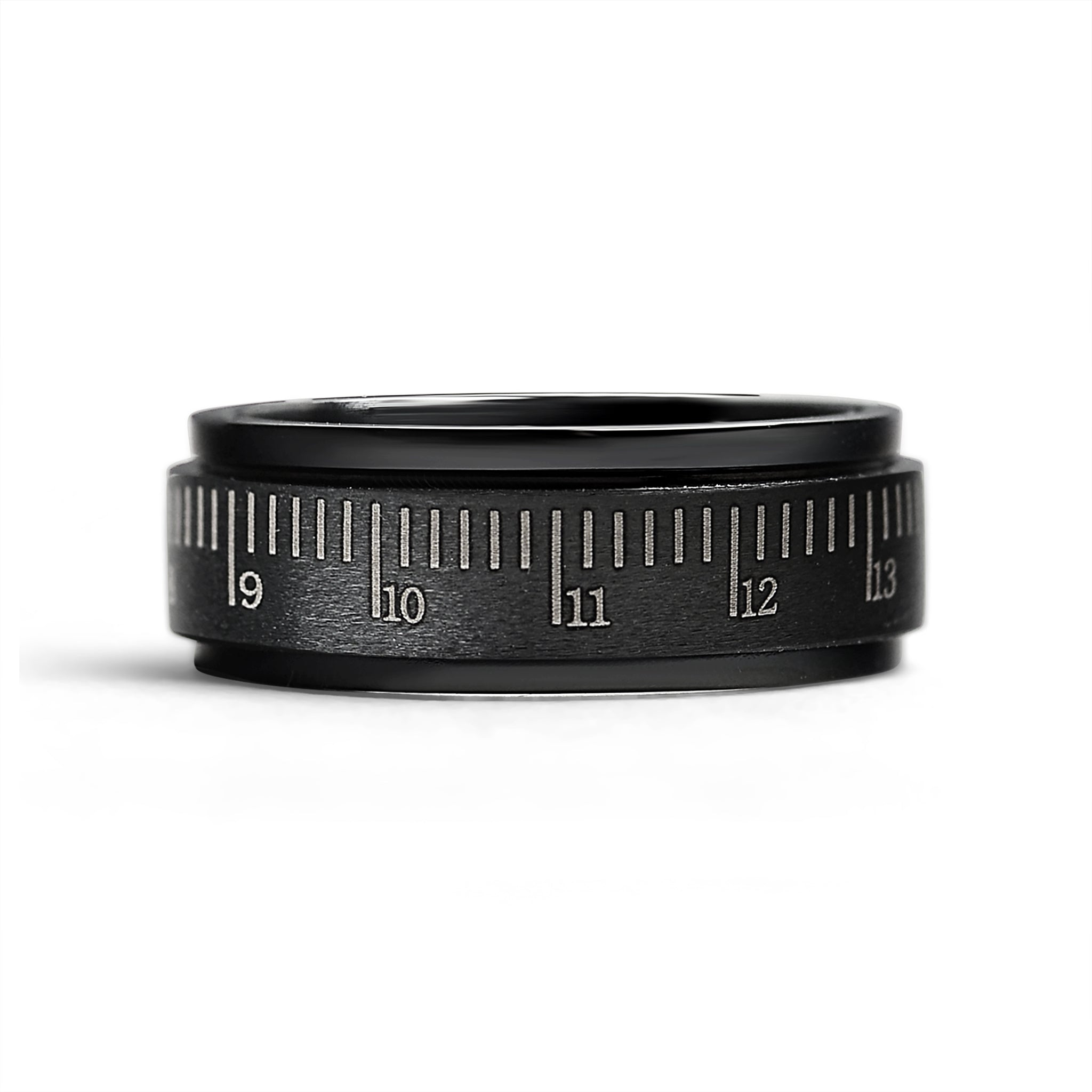 Stainless Steel Black Ruler Spinner Ring / STC013、mySite、dreamappss