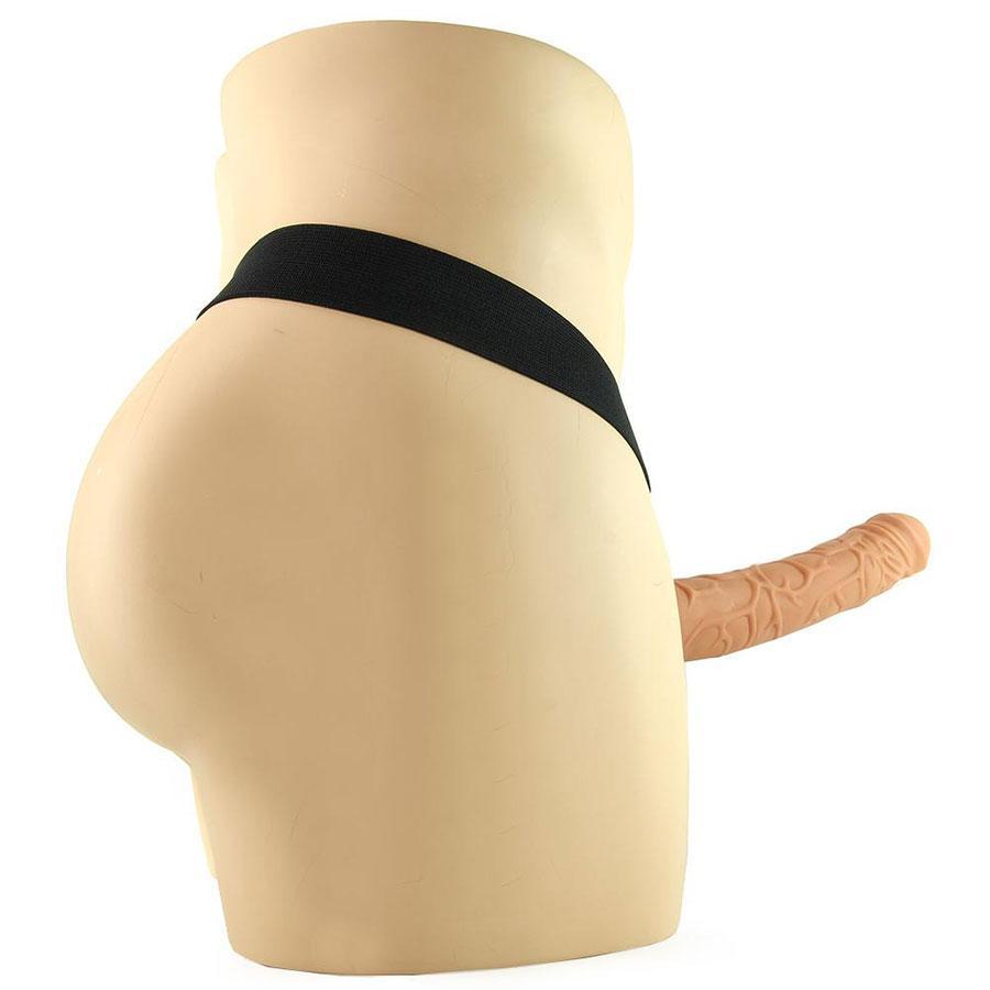 Vibrating Penis Extension Sleeve 11 Inch Hollow Tan Strap On Sheath、mySite、bottomscart