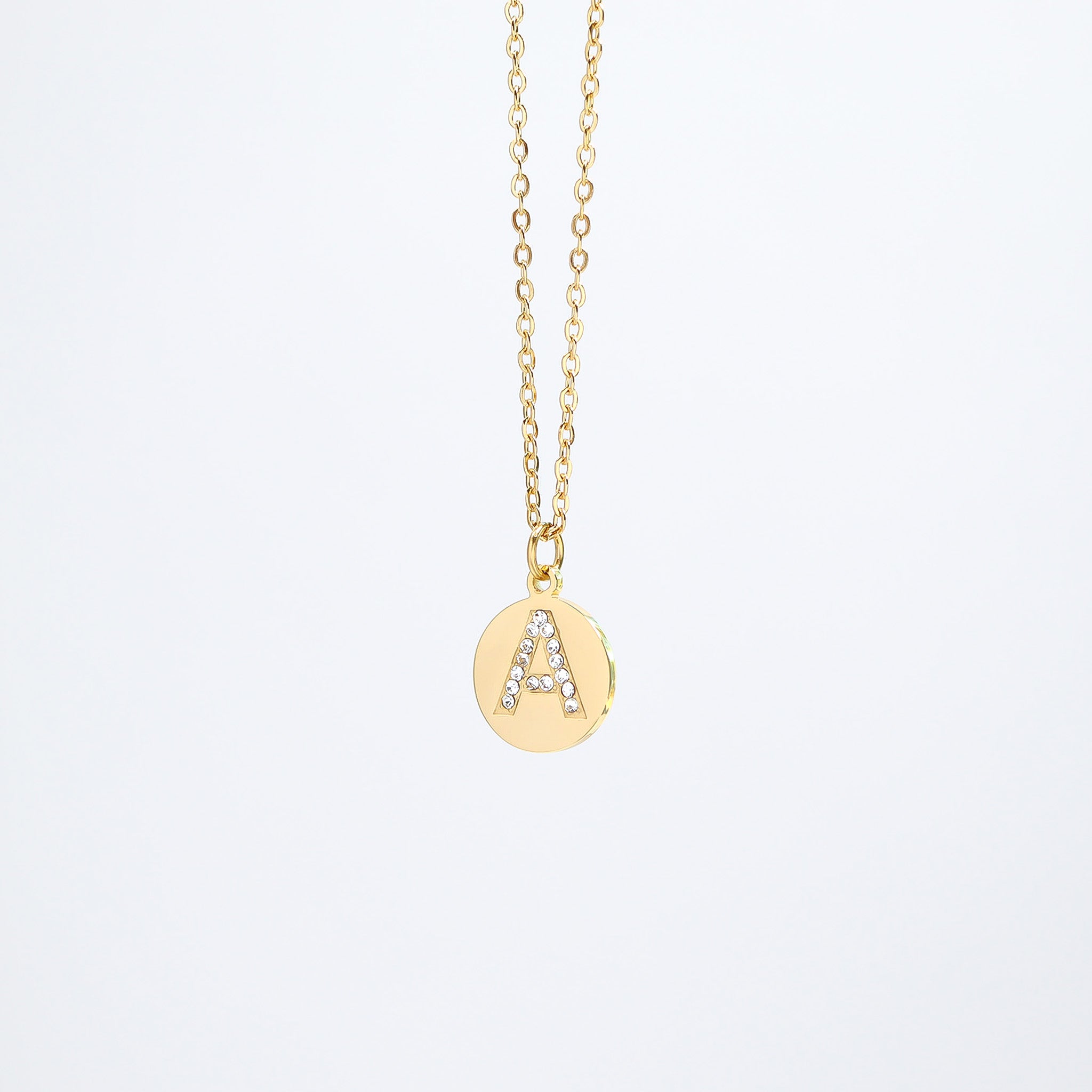18K Gold PVD Stainless Steel Initial Pendant Necklace / SBB0283、mySite、dreamappss