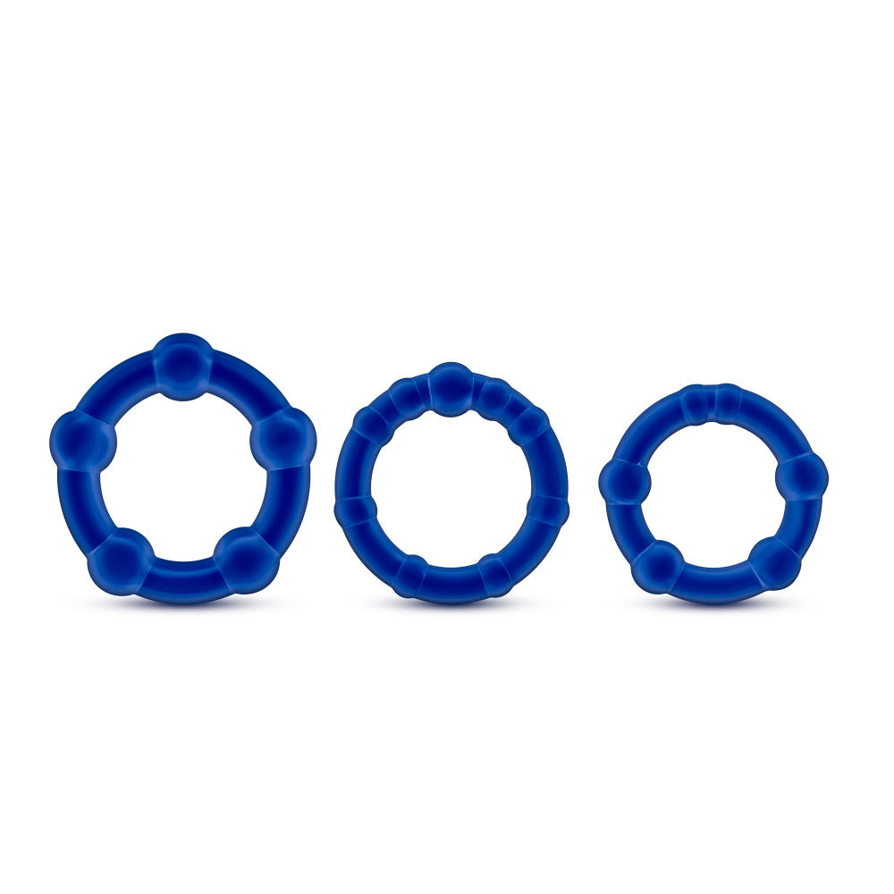 Stay Hard By Blush® | Blue Beaded Penis Rings (3-Sizes)、mySite、bottomscart
