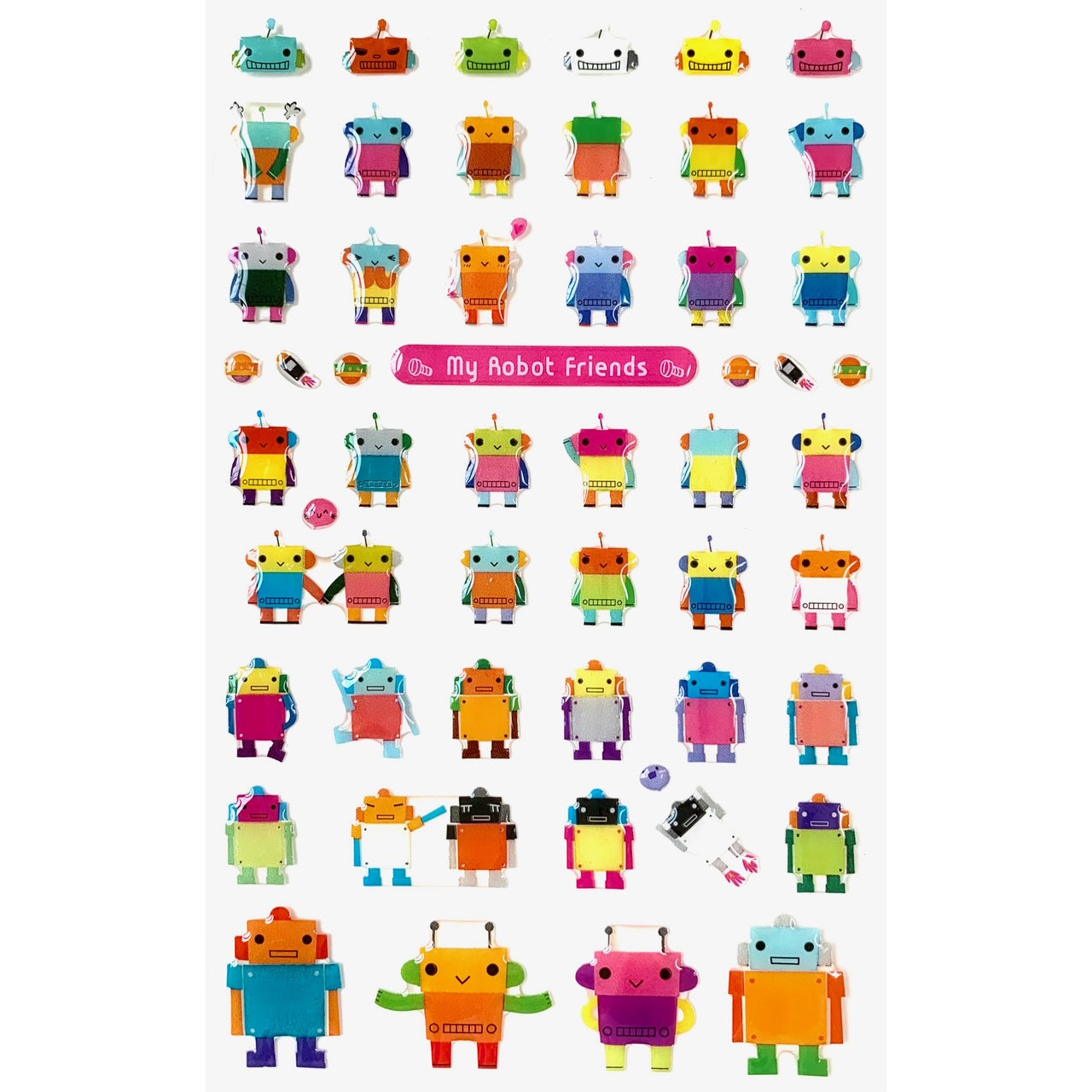  My Robot Friends Gel Sticker、mySite、ghnorth