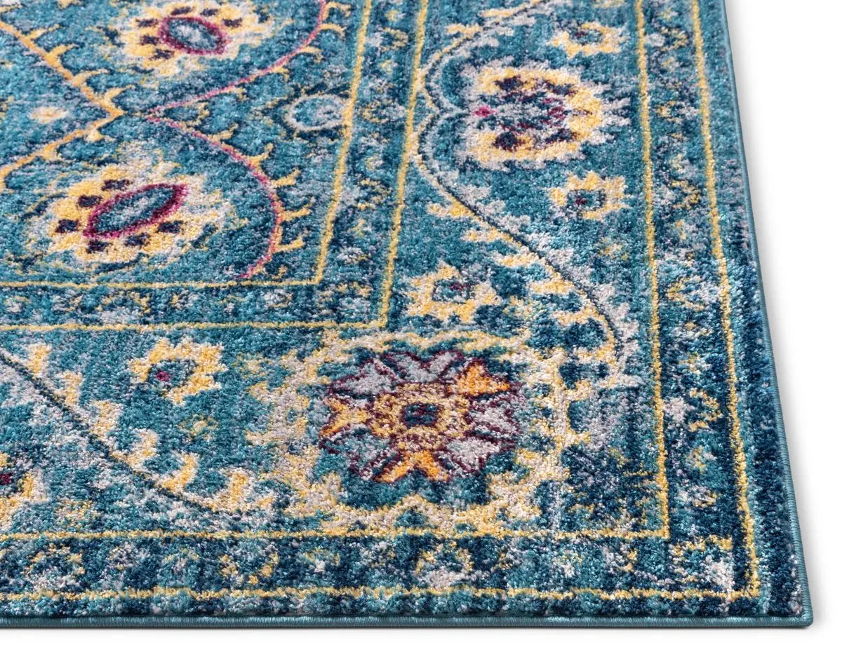 Mae Blue Modern Bohemian 7'10 x 9'10 Rug、mySite、gigharbornorthrealestate