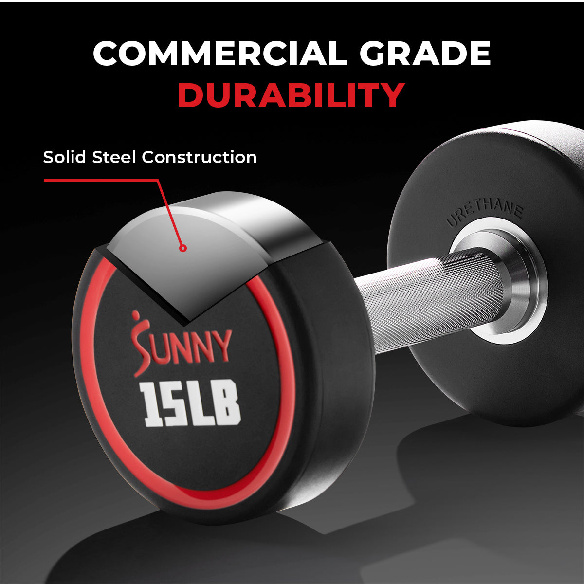  Sunny Strength™ Premium Polyurethane Round Dumbbell 5 - 55LBS、mySite、ghnorth