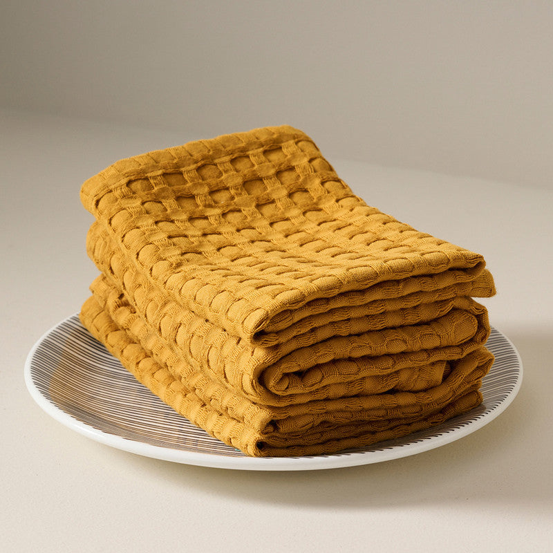 Cotton Bamboo Face Towel | Waffle | Ochre、mySite、camillekostekn