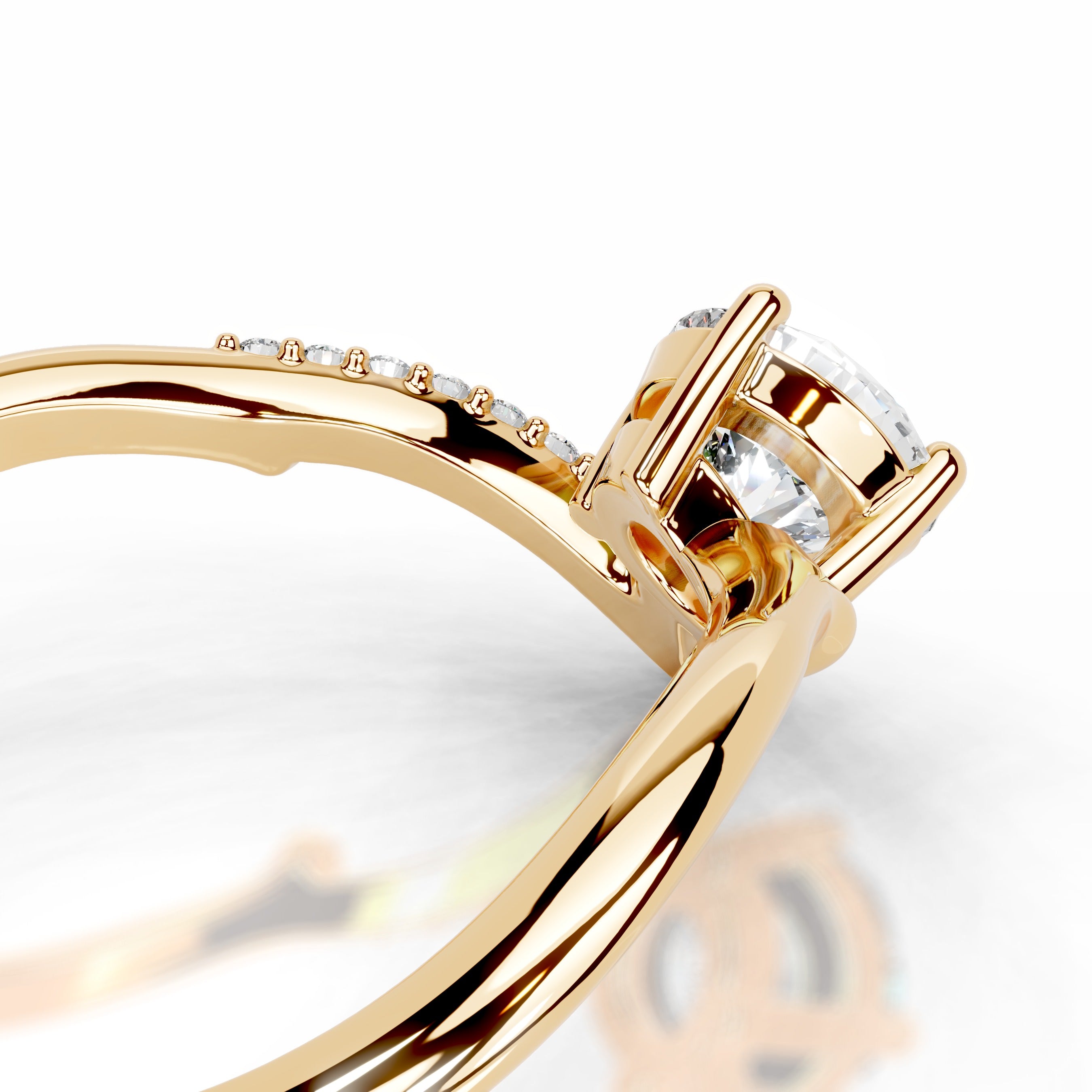 Garden of Love Lab Grown Diamond Ring - 18K Yellow Gold、mySite、hinf8tx79