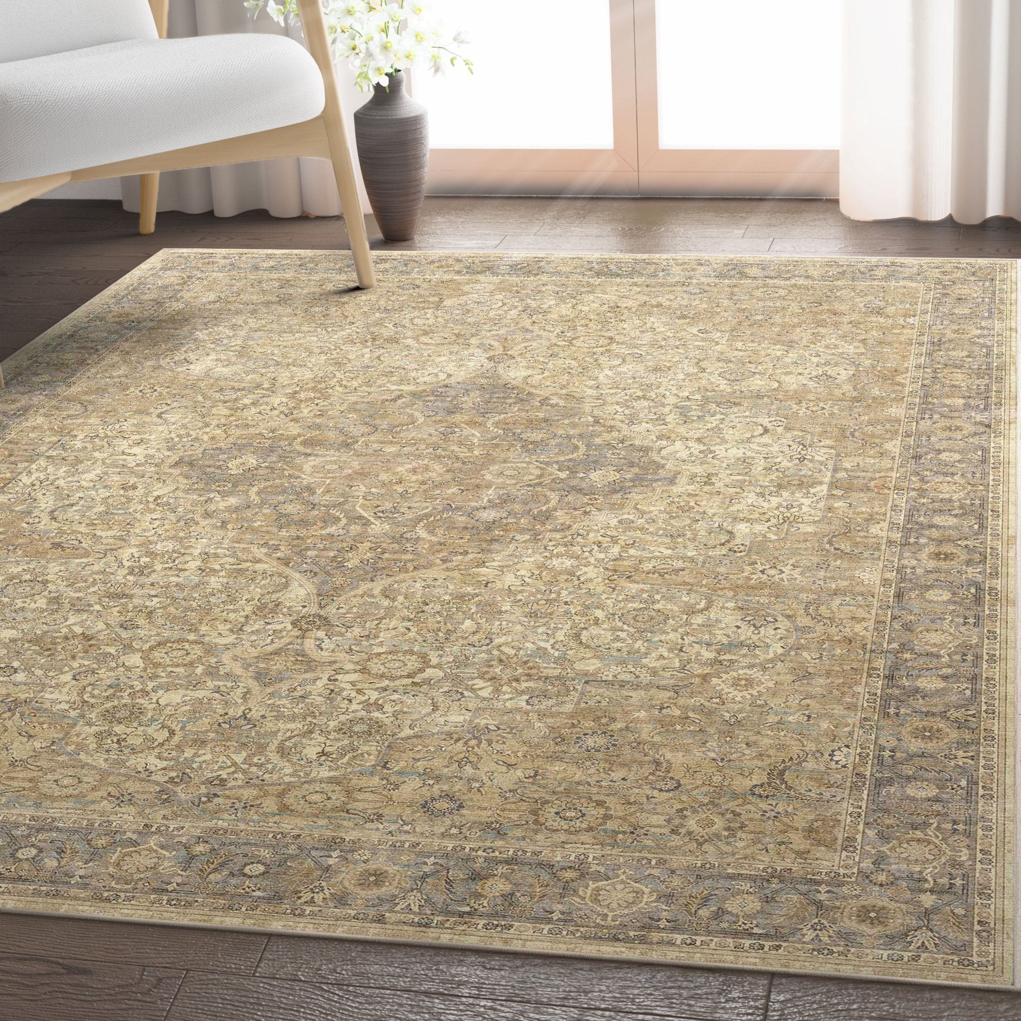 Zurich Floral Medallion Pattern Rug - Easy to Clean、mySite、gigharbornorthrealestate