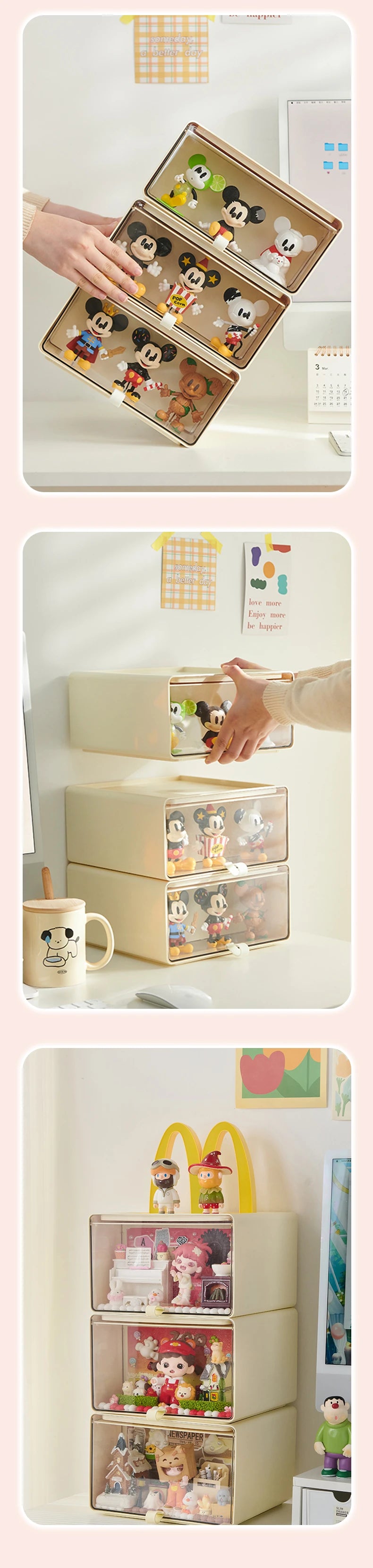  Stackable Drawer-Style Display Box for Collectibles & Mini Figures、mySite、greenlandpopulation