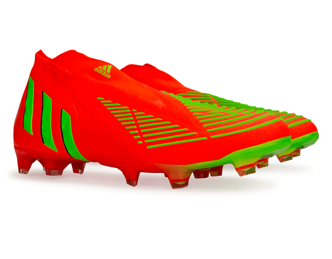 adidas Men's Predator Edge+ FG Solar Red/Solar Green、mySite、noshort
