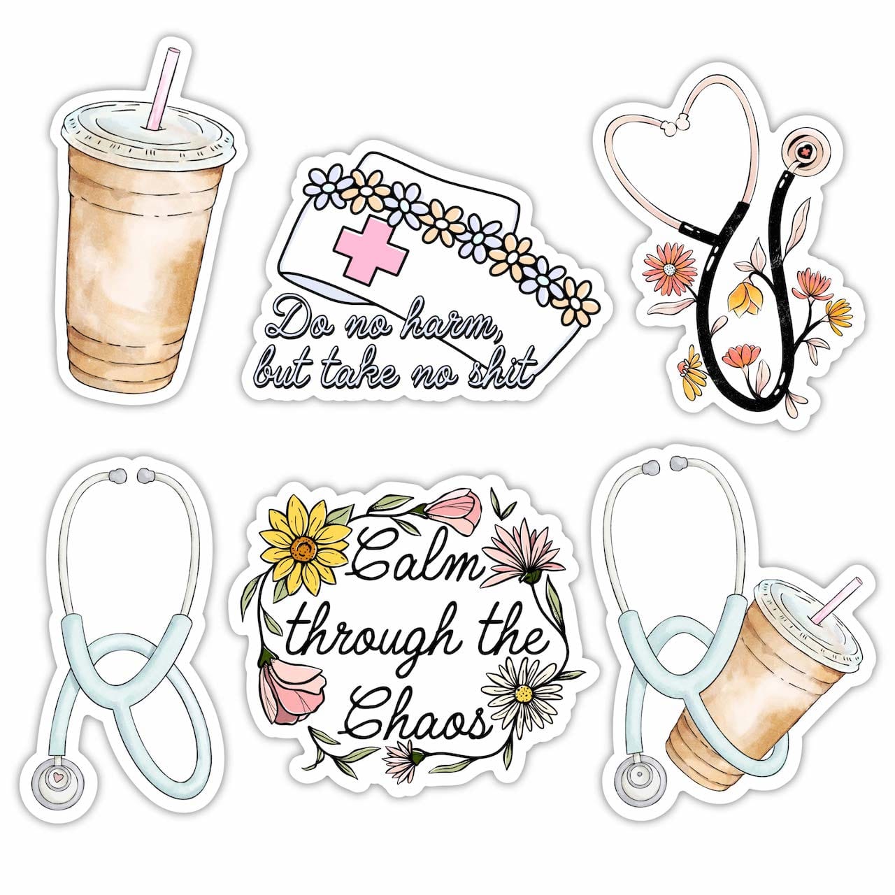  Healthcare Worker Sticker 6 Pack、mySite、ghnorth