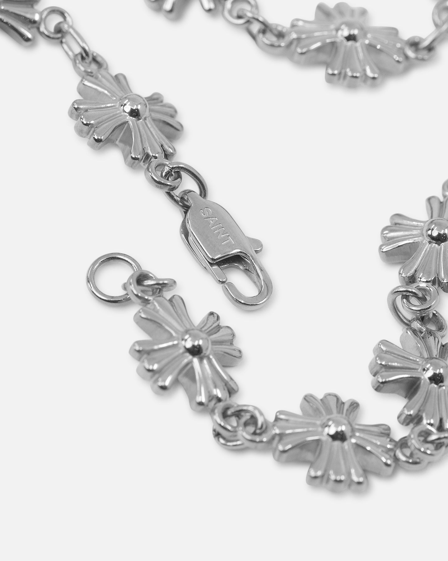 Saint Morta Chrome Cross Chain Necklace White Gold、mySite、zt4zffjzw