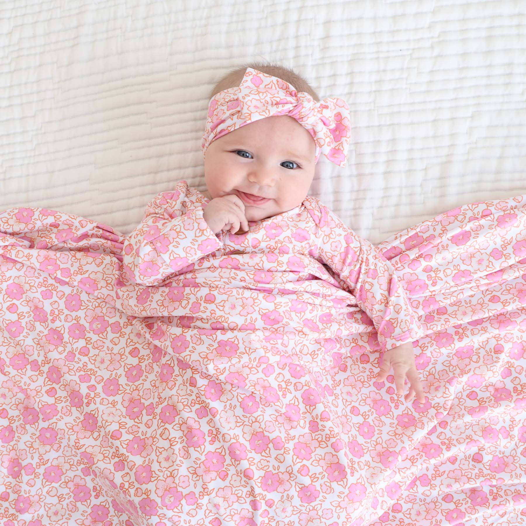  Palmer's Pink Floral Knit Large Bow Headwrap、mySite、layawaytickets