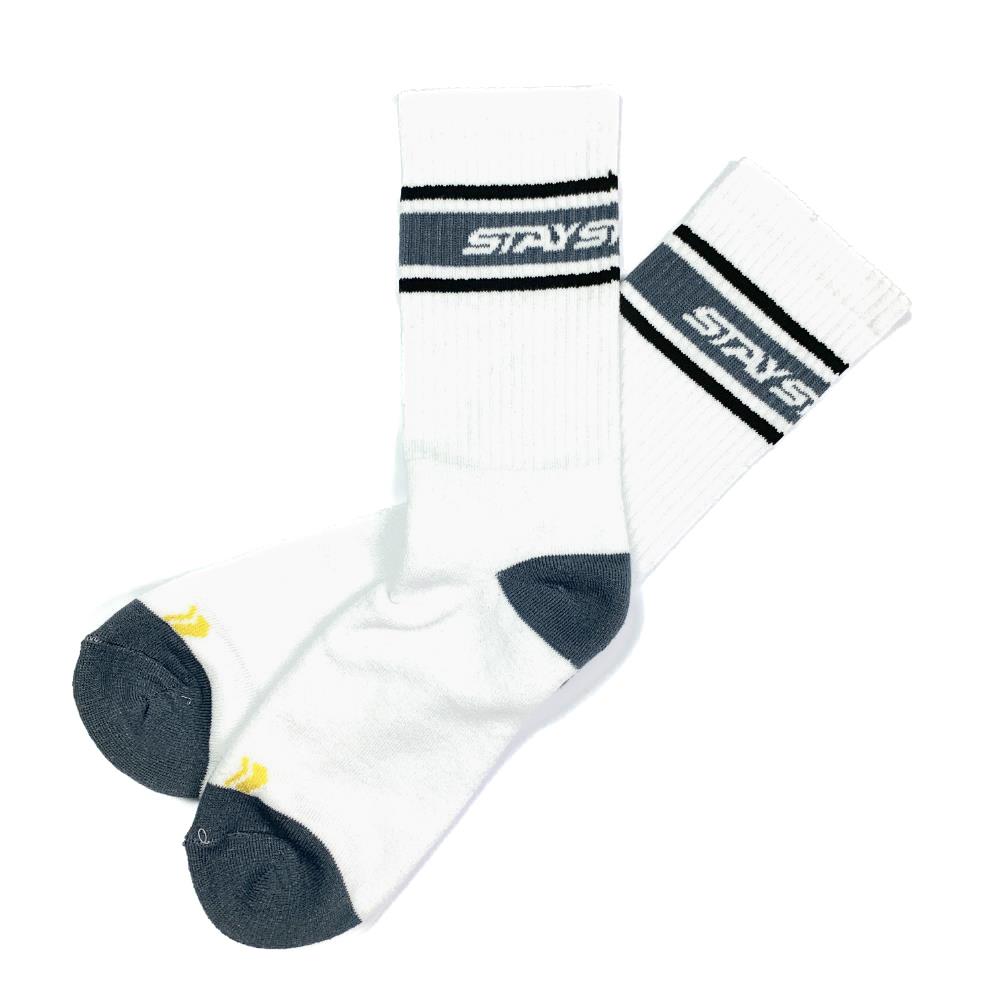  Stay Strong Stripe Socks -White、mySite、merchandisen