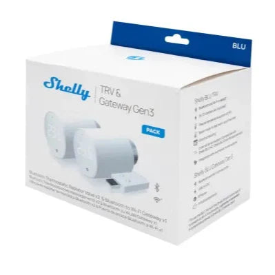 Shelly Cabeça de válvula de radiador termostática inteligente Bluetooth e WiFi (2 unidades) - Shelly BLU TRV 2 Pack、mySite、fannypackpong