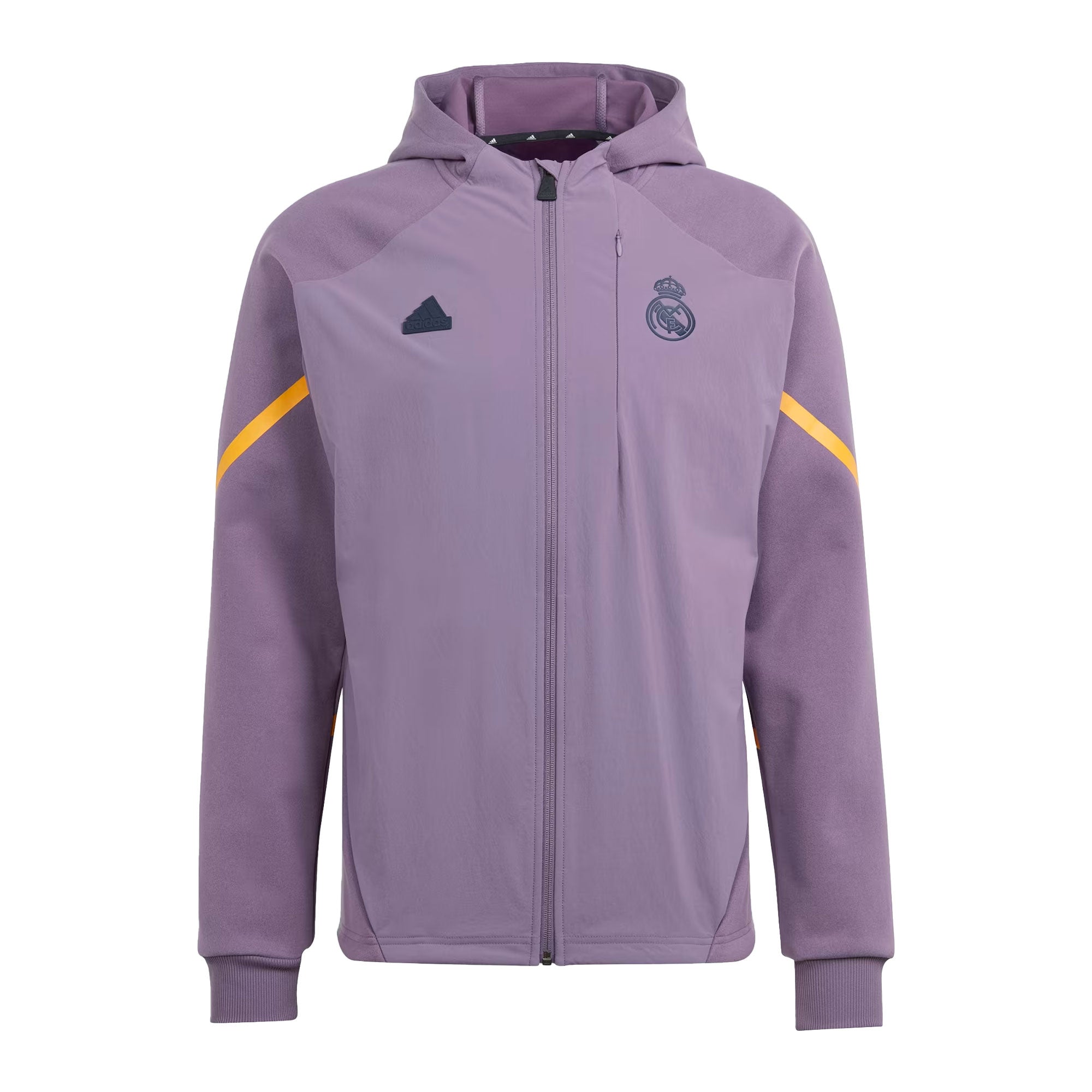 adidas Men's Real Madrid Designed For GameDay 2023/24 Full-Zip Hoodie Shadow Violet、mySite、bottomscart