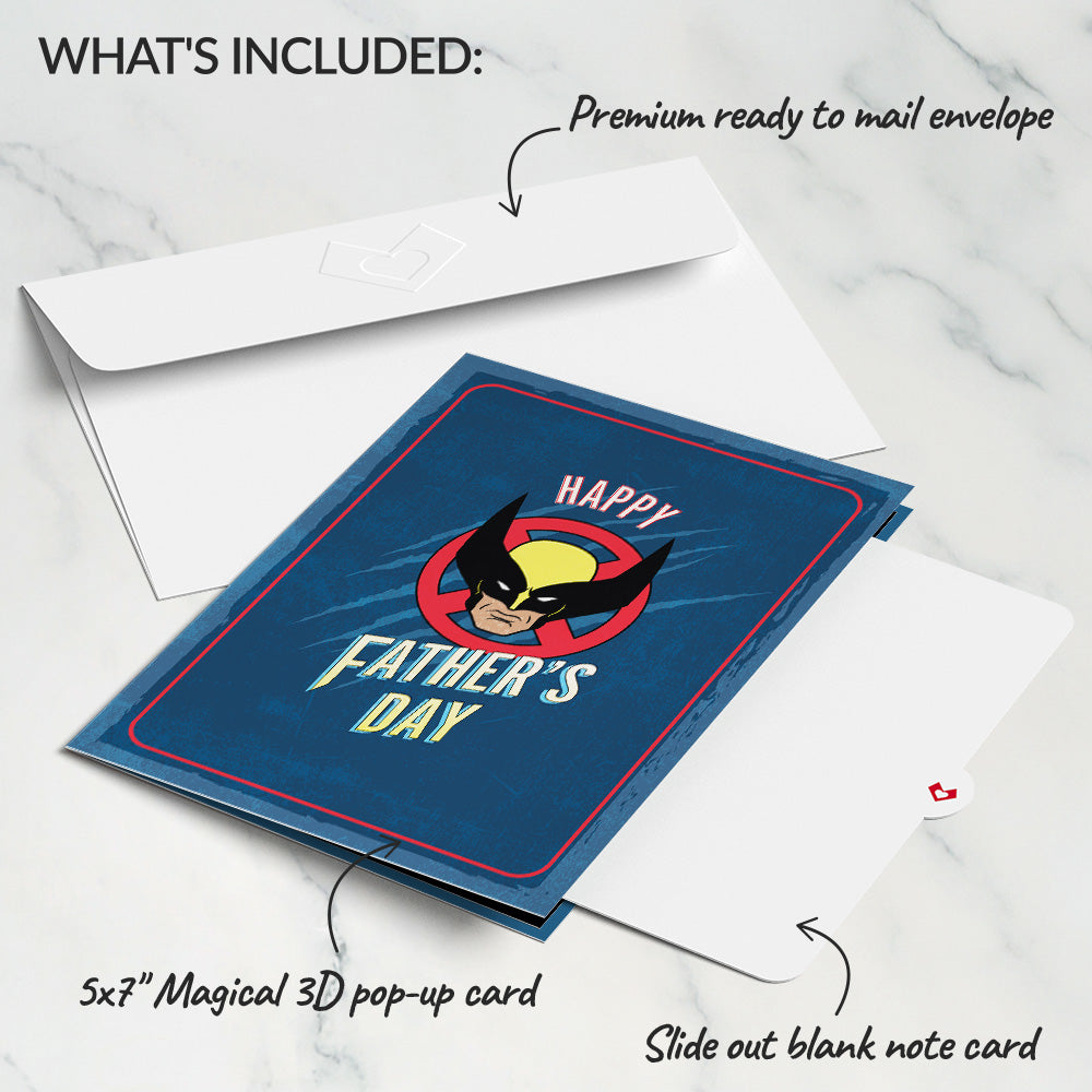 Marvel X-Men Wolverine X-Cellent Father's Day Pop-Up Card、mySite、solidvoid