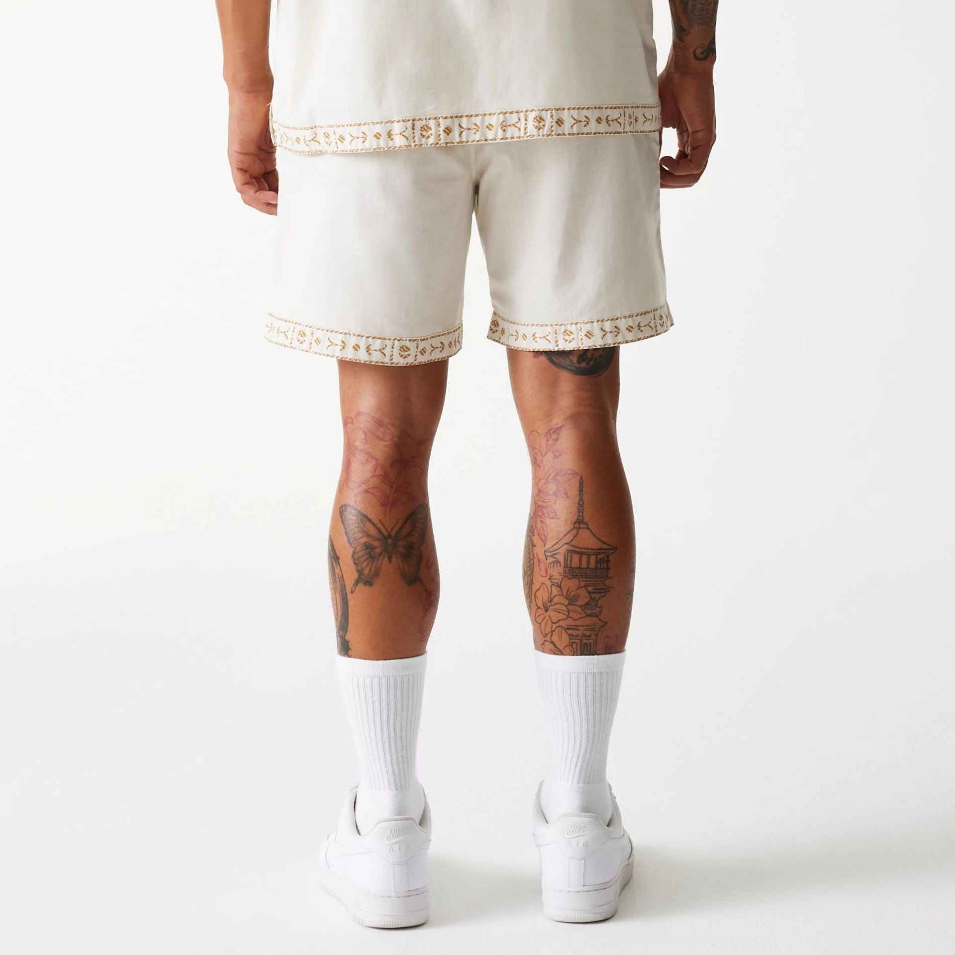 New York Yankees MLB Taping Open White Shorts、mySite、vikingsvslions