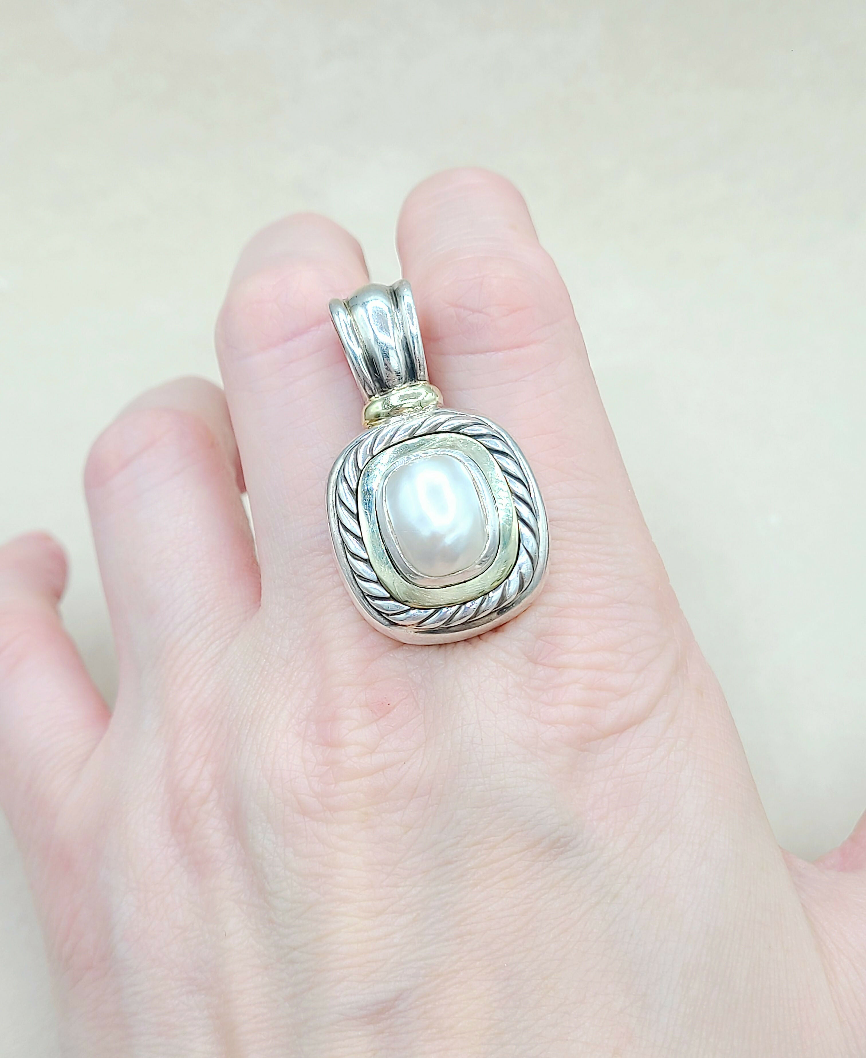 David Yurman Albion Pendant Large Pearl & Gold、mySite、hinf8tx79