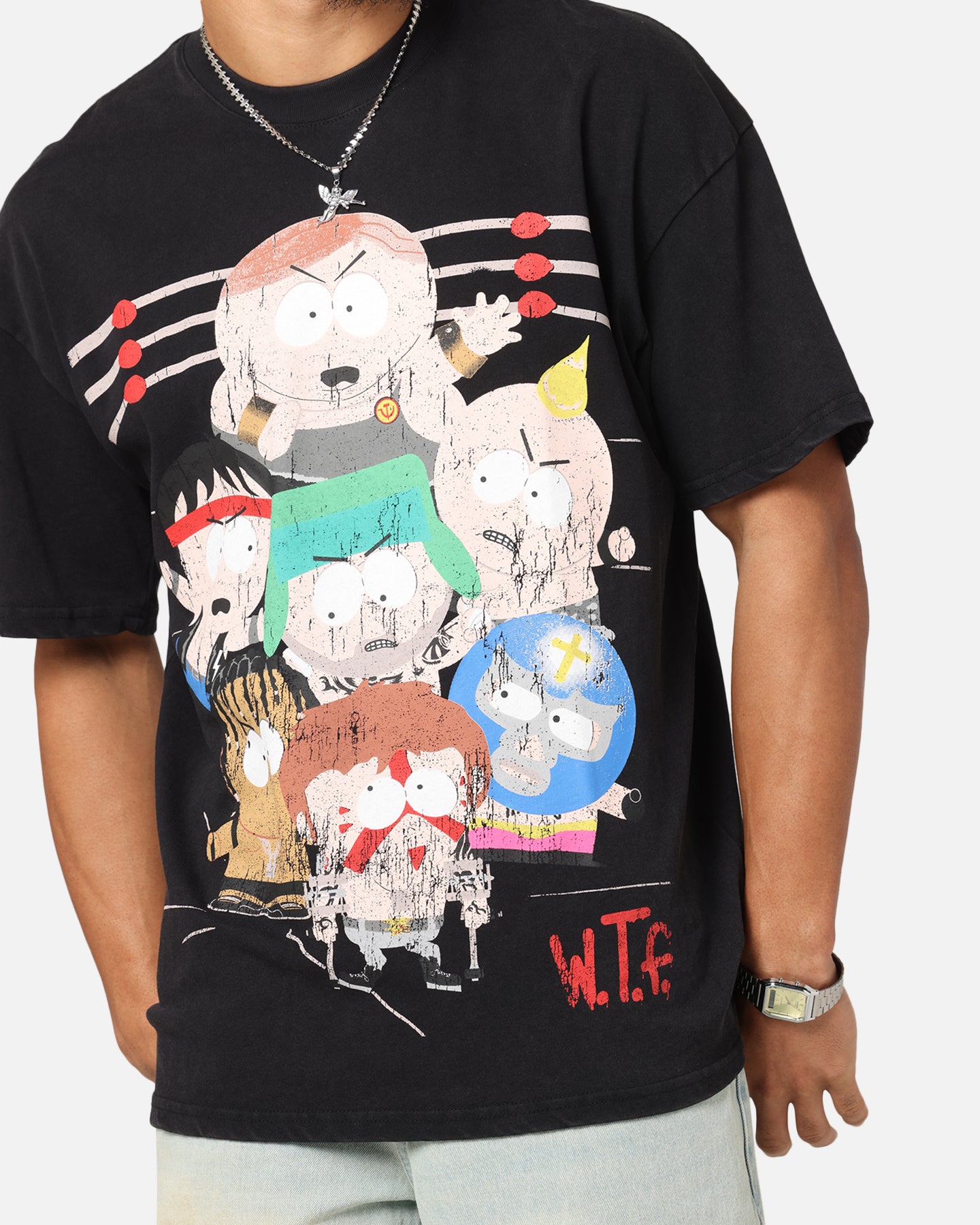 73 Studio X South Park WTF Vintage T-Shirt Black Acidwash、mySite、zt4zffjzw