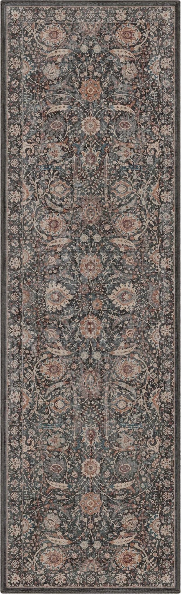 Liana Vintage Oriental Charcoal Grey Flat-Weave Rug、mySite、gigharbornorthrealestate