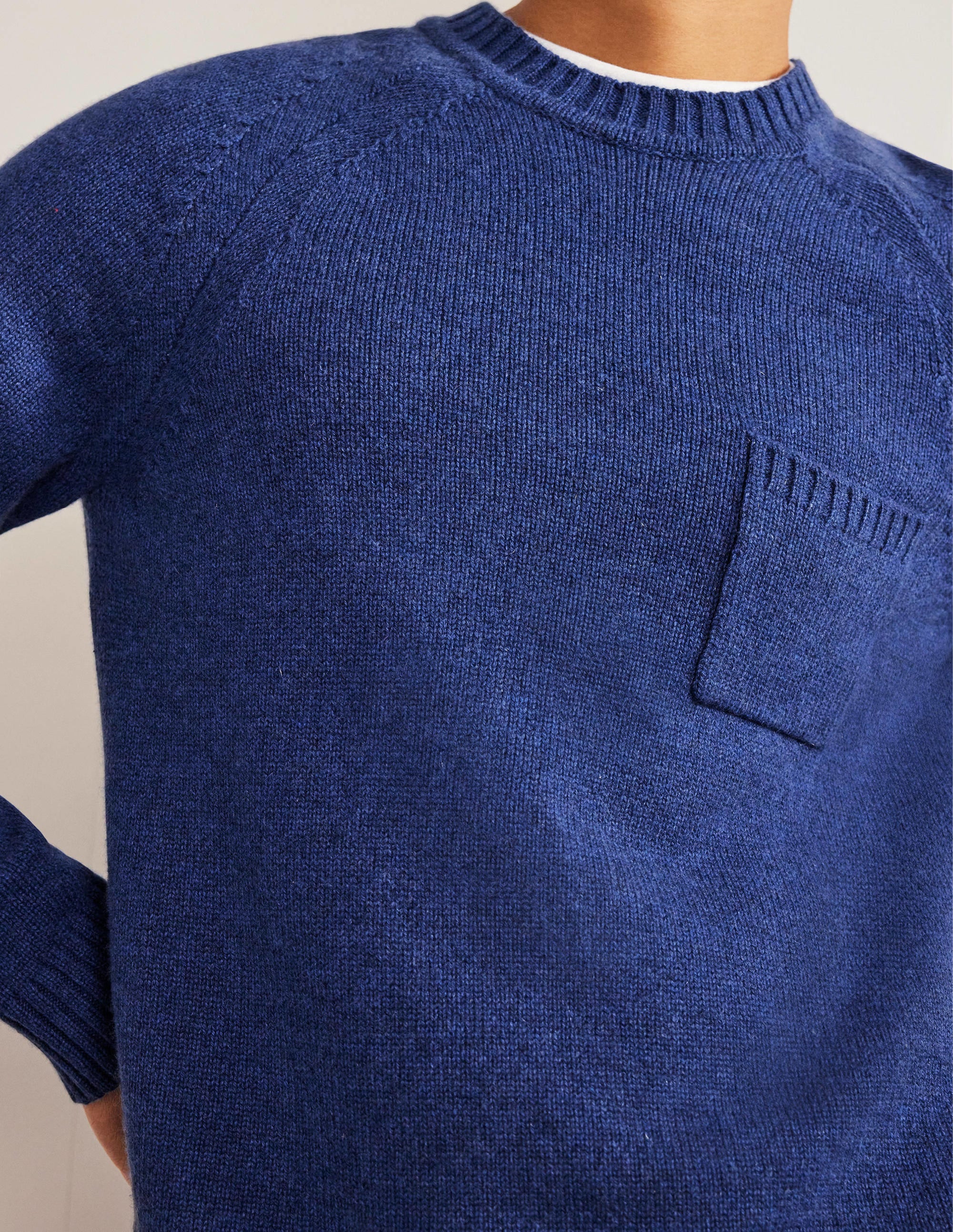  Chunky Cashmere Crew Jumper-Blue Ribbon、mySite、ashleygrahame