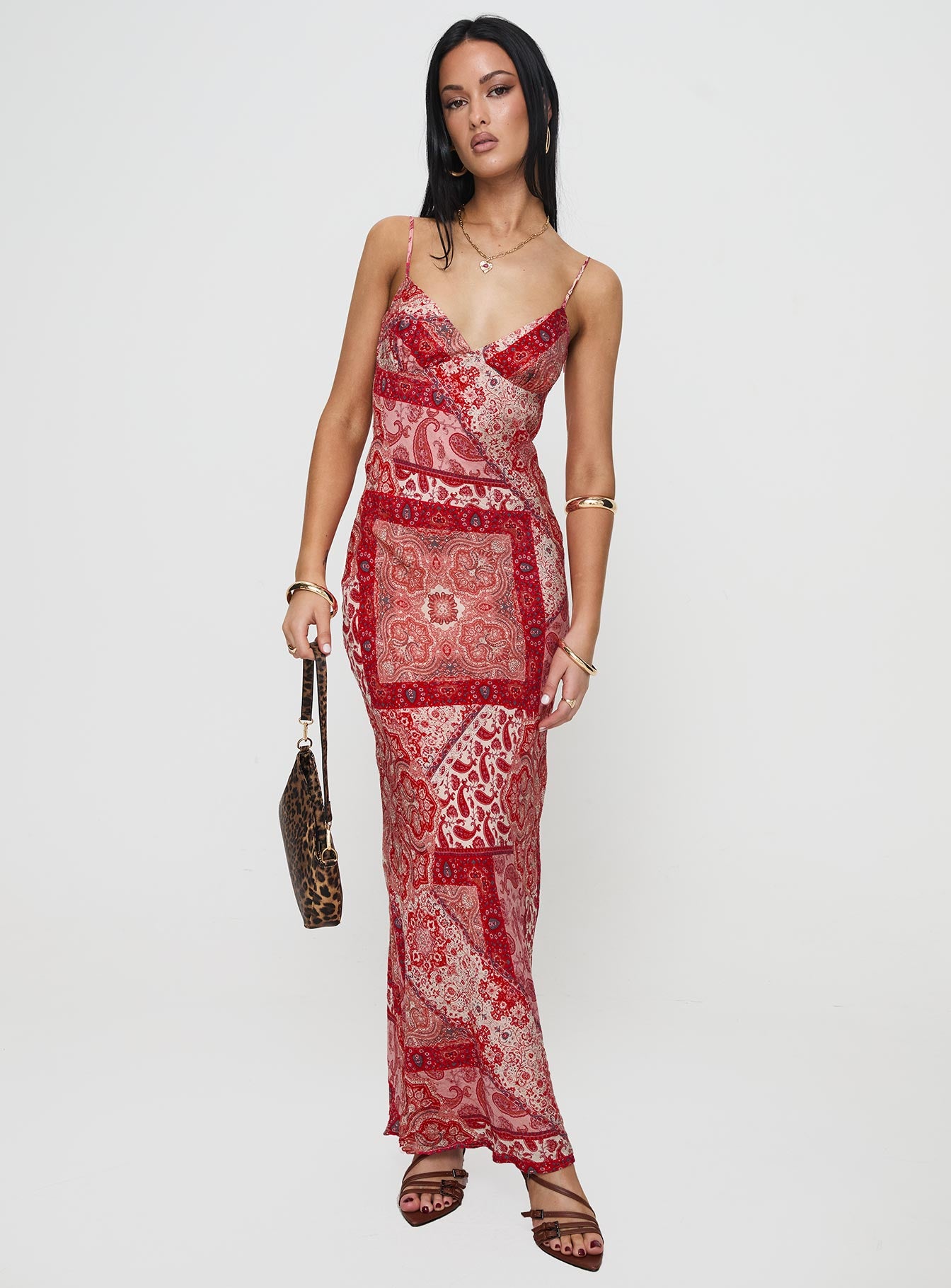 Sugar Plum Maxi Dress Red Paisley、mySite、solidvoid