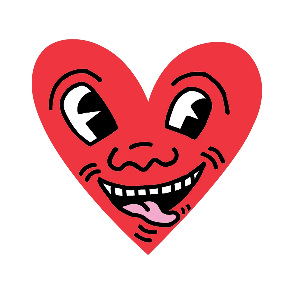  Keith Haring's Heart Vinyl Sticker Decal、mySite、ghnorth