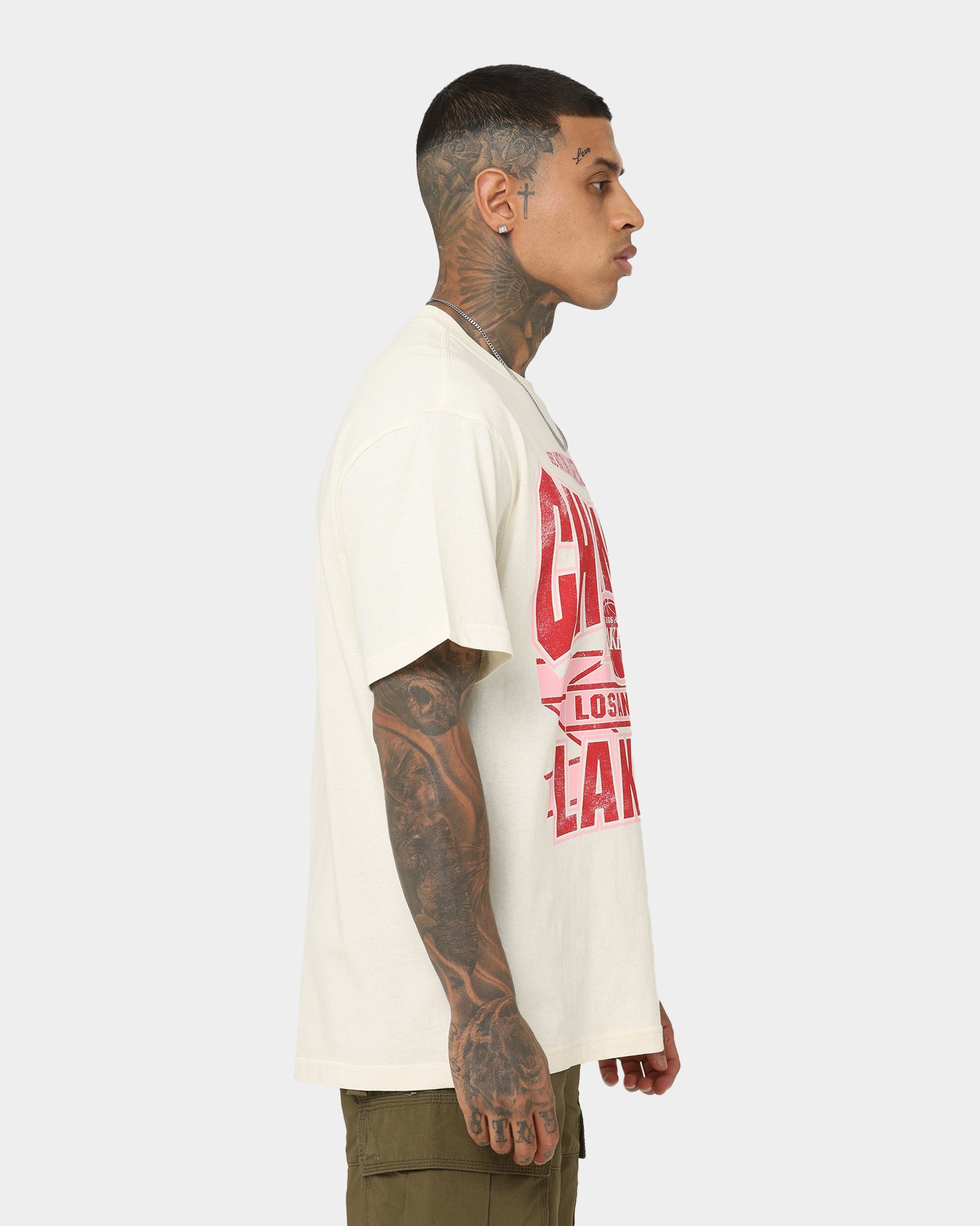 Mitchell & Ness Los Angeles Lakers St Valentine's Day T-Shirt Unbleached、mySite、zt4zffjzw