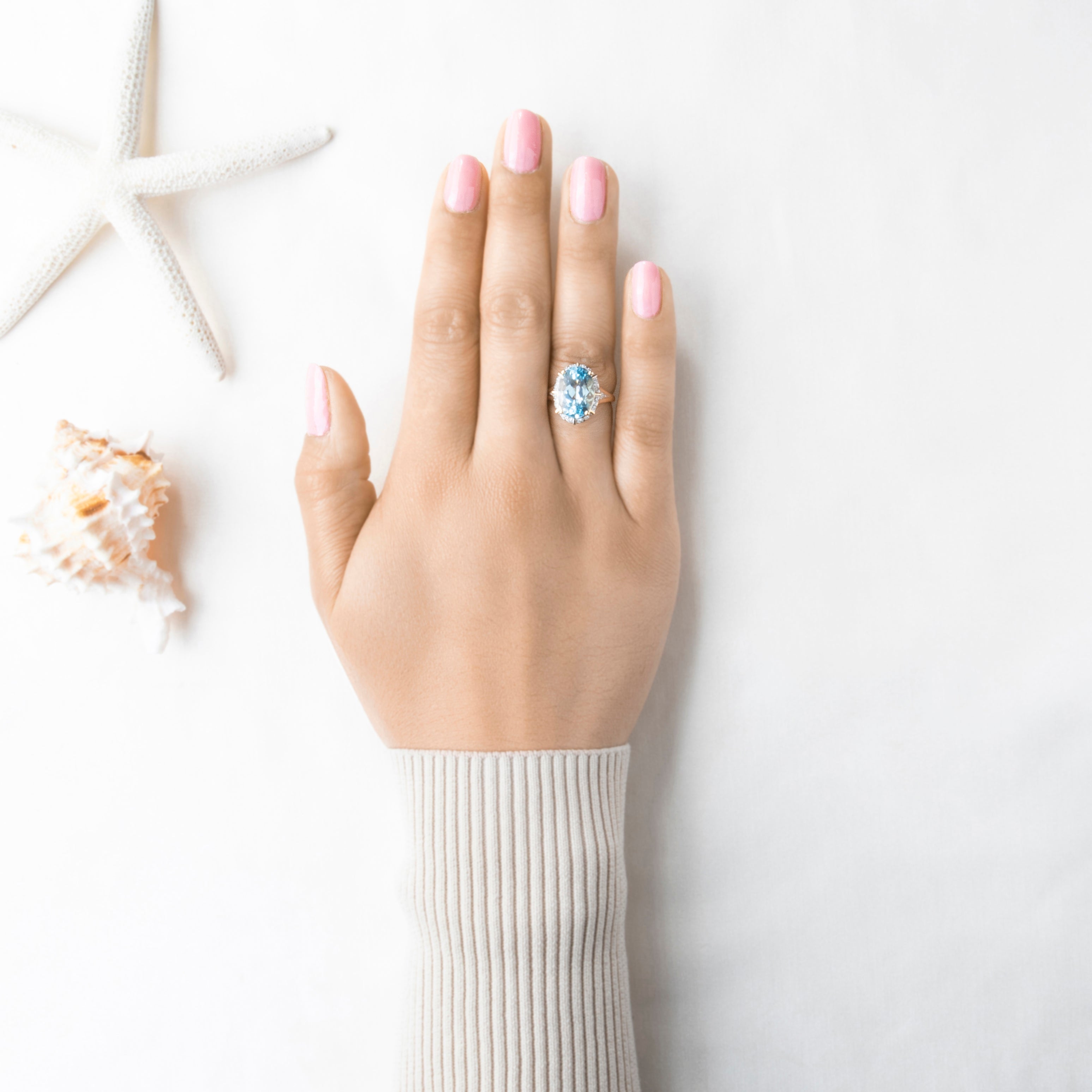 Vintage 14k Yellow Gold 6ct Blue Topaz Diamond Halo Cocktail Ring 7.00、mySite、hinf8tx79