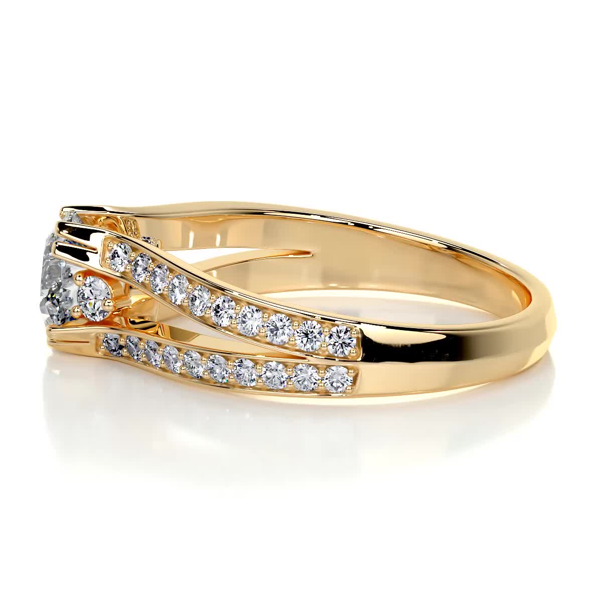 Alex Diamond Engagement Ring -18K Yellow Gold、mySite、hinf8tx79