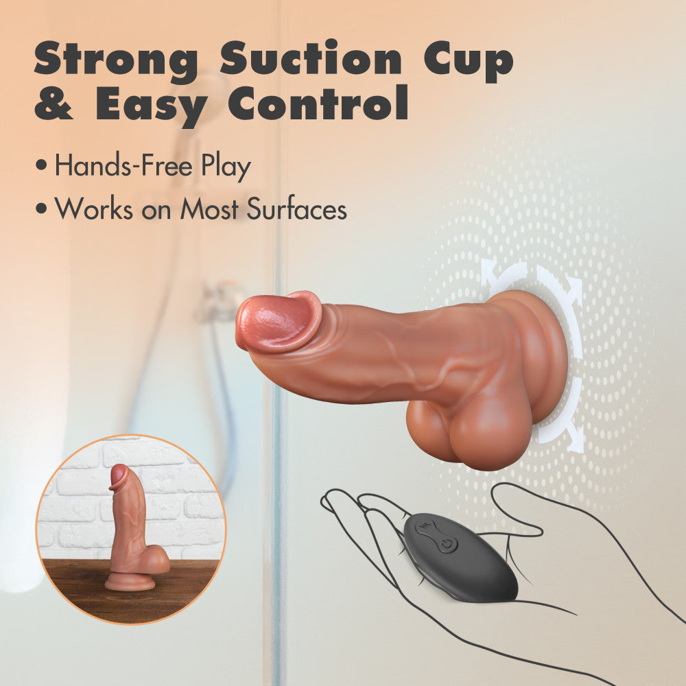 Dr. Skin By Blush® | Dr. Brody 8.75” Vibrating & Thrusting Realistic Silicone G-Spot Dildo With Remote Control – Beige、mySite、bottomscart