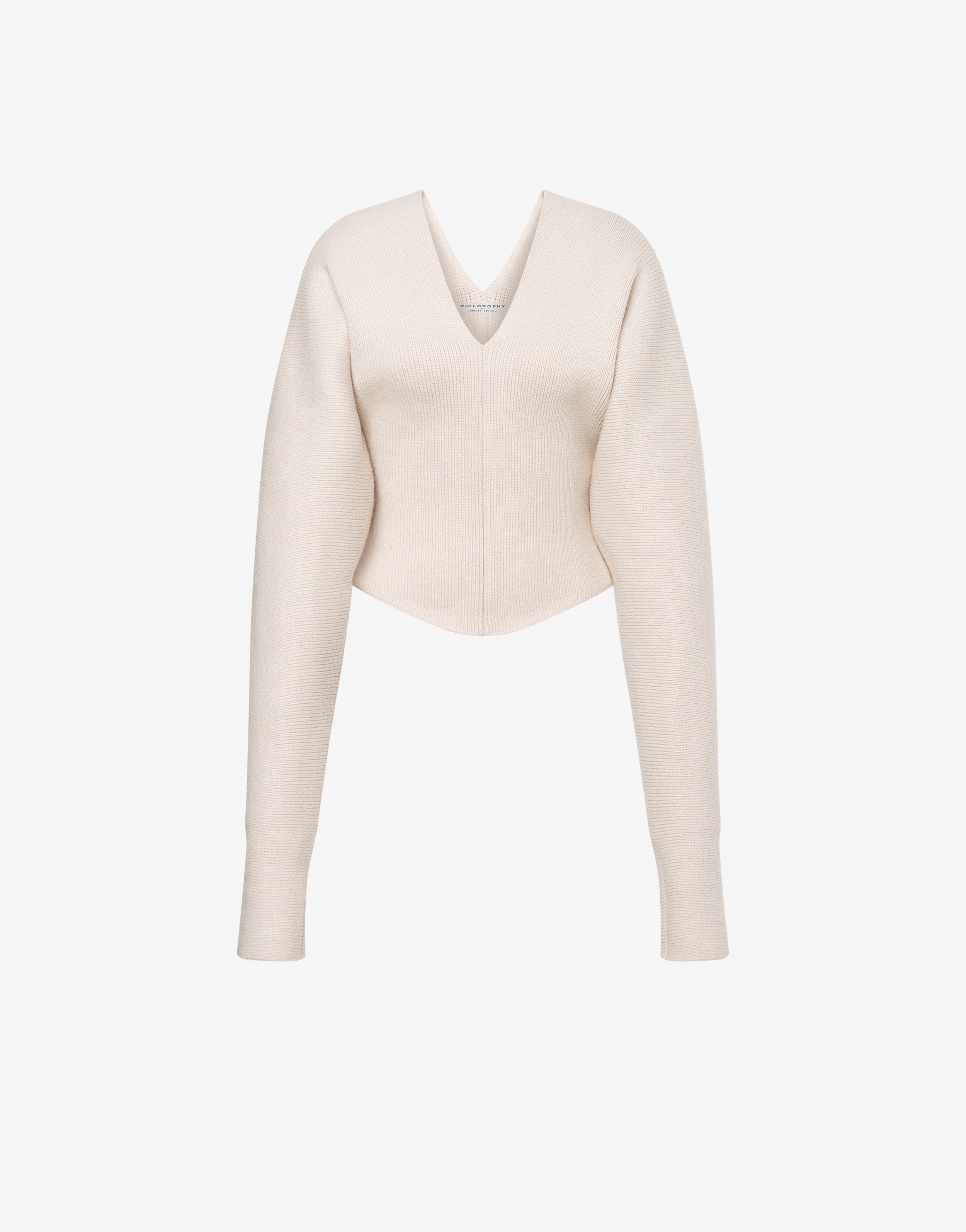 Maglioncino a V in misto lana、mySite、aoinhome