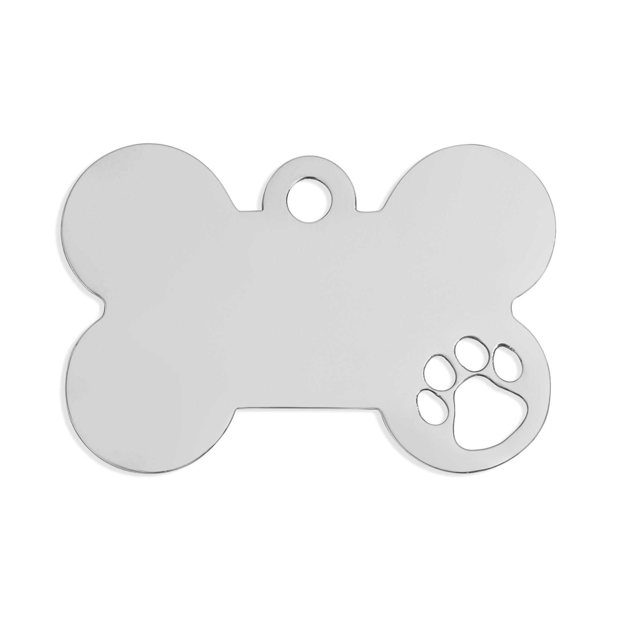 18K Gold PVD Stainless Steel Paw Print Cutout Blank Pet Tag / PDL0149、mySite、dreamappss