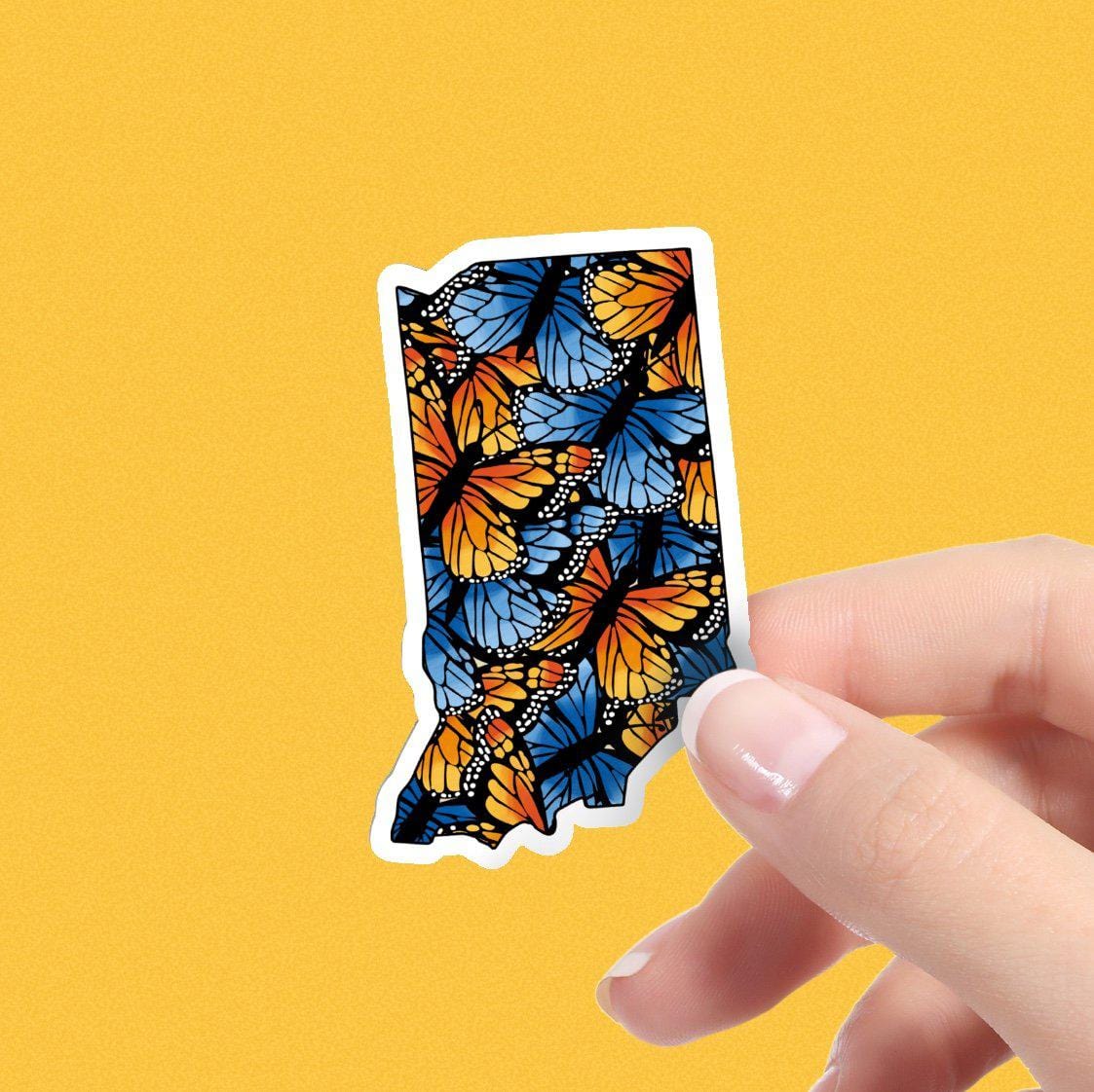  Indiana Butterfly Pattern Sticker、mySite、elrpsem3k