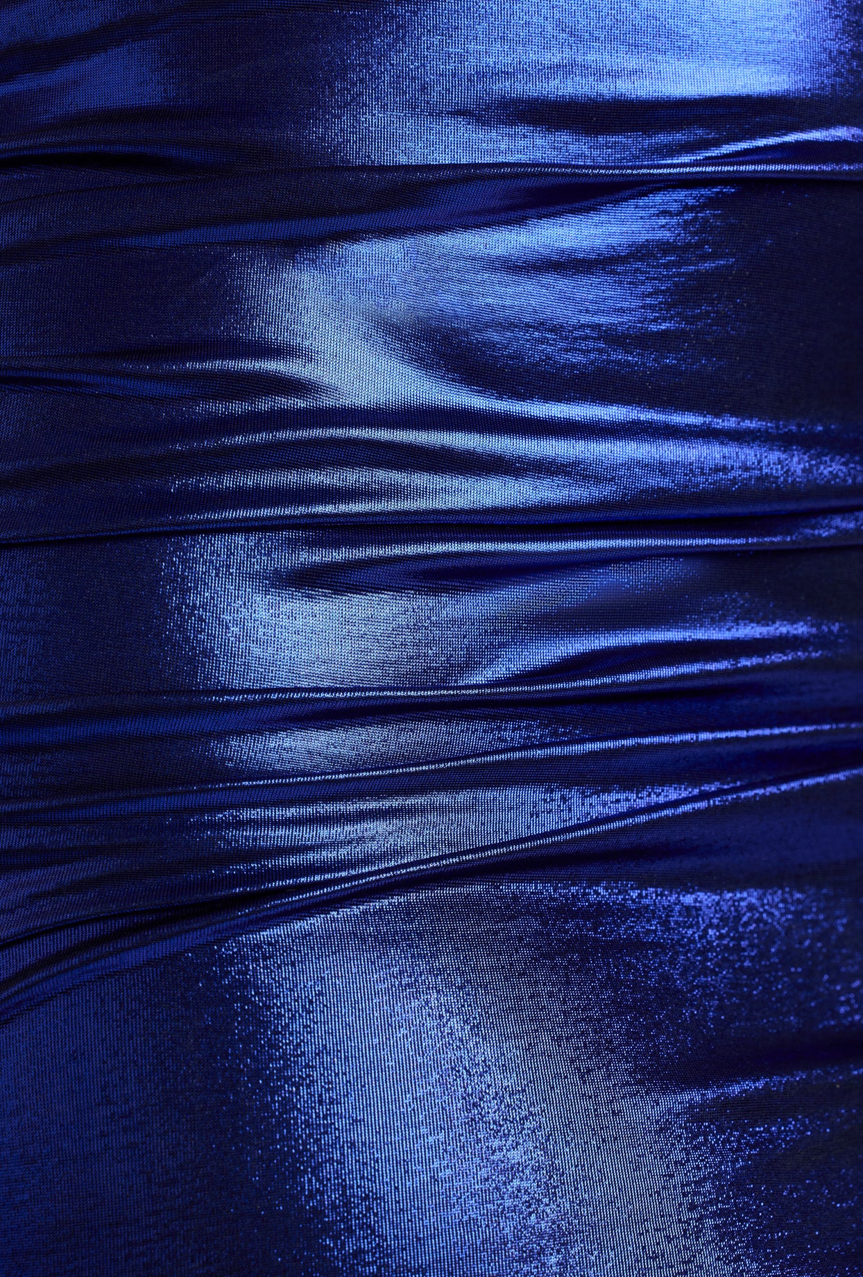 Cut Out Metallic Jersey Mini Dress in Electric Blue、mySite、solidvoid