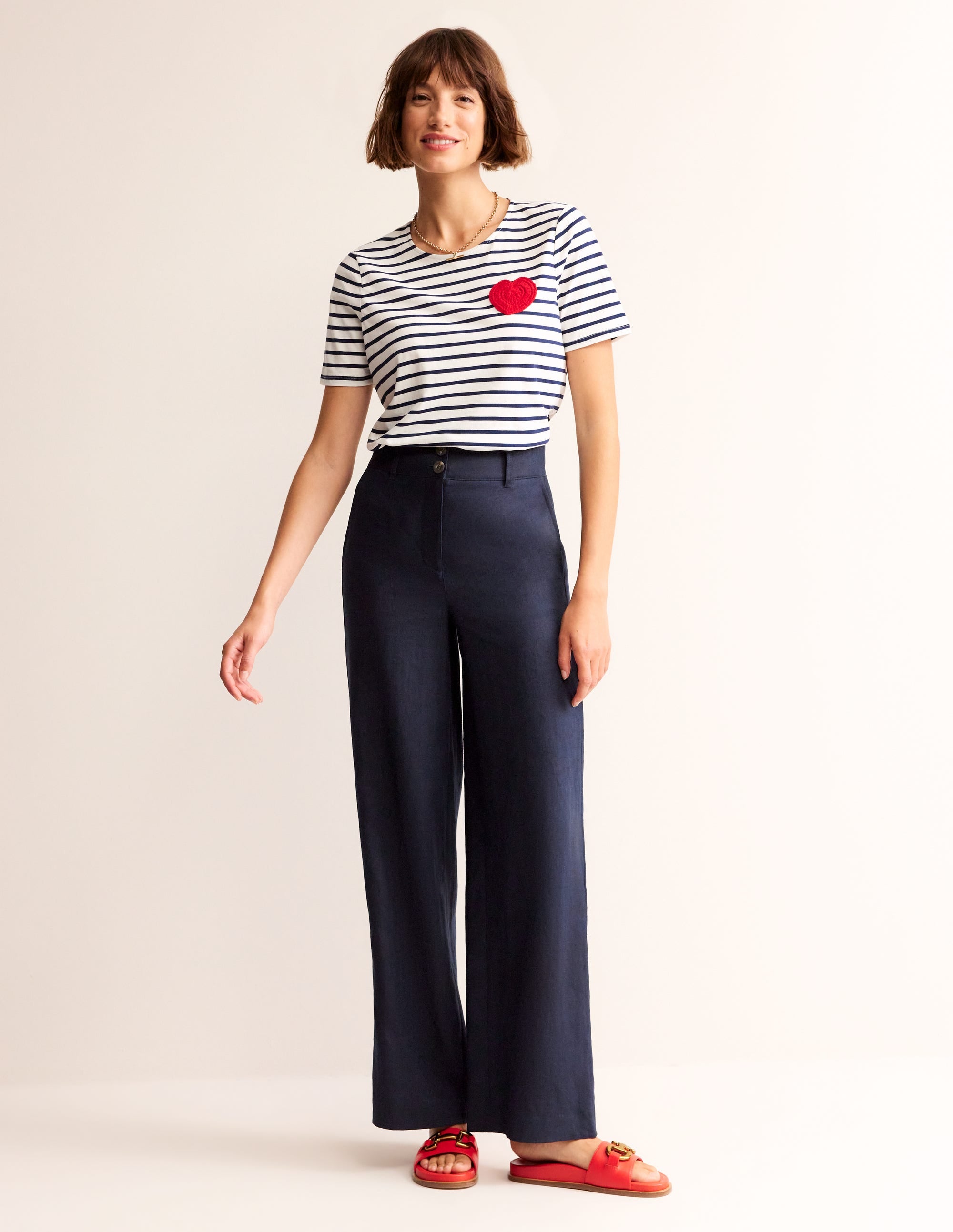 Westbourne Linen Trousers-Navy、mySite、ashleygrahame