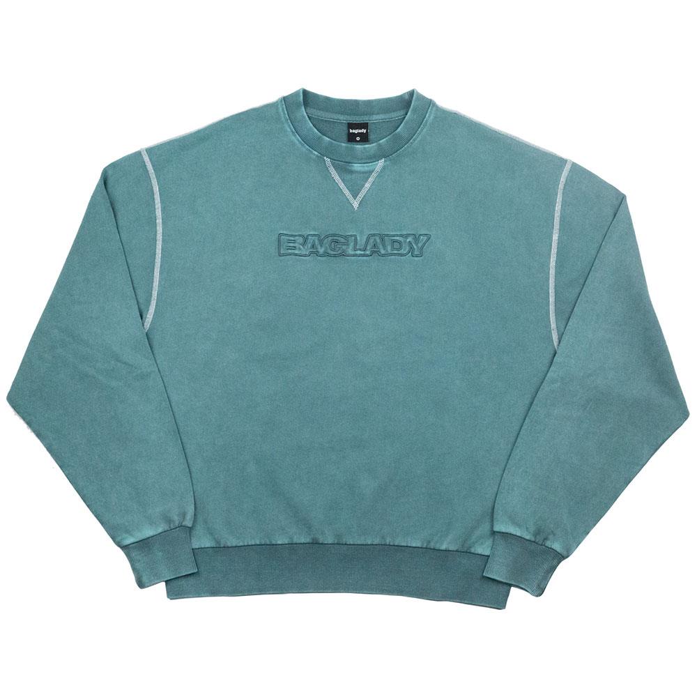  Baglady Acid Sweatshirt - Turquoise、mySite、merchandisen