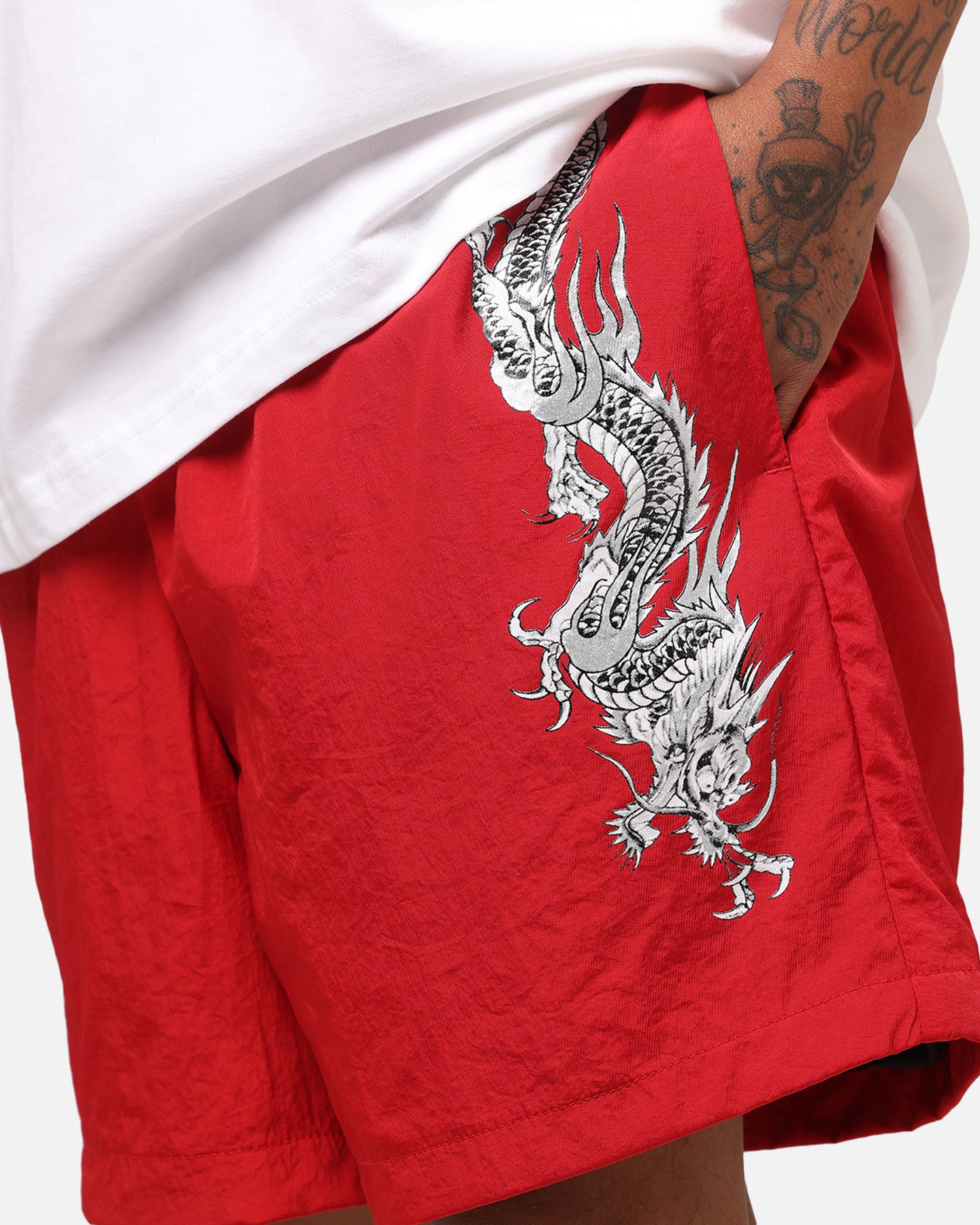 Ed Hardy Tribal Dragon Shorts Red、mySite、zt4zffjzw