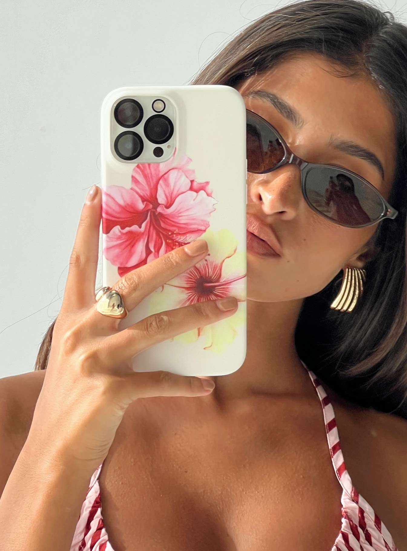 Hibiscus Heart Iphone Case Pink、mySite、solidvoid