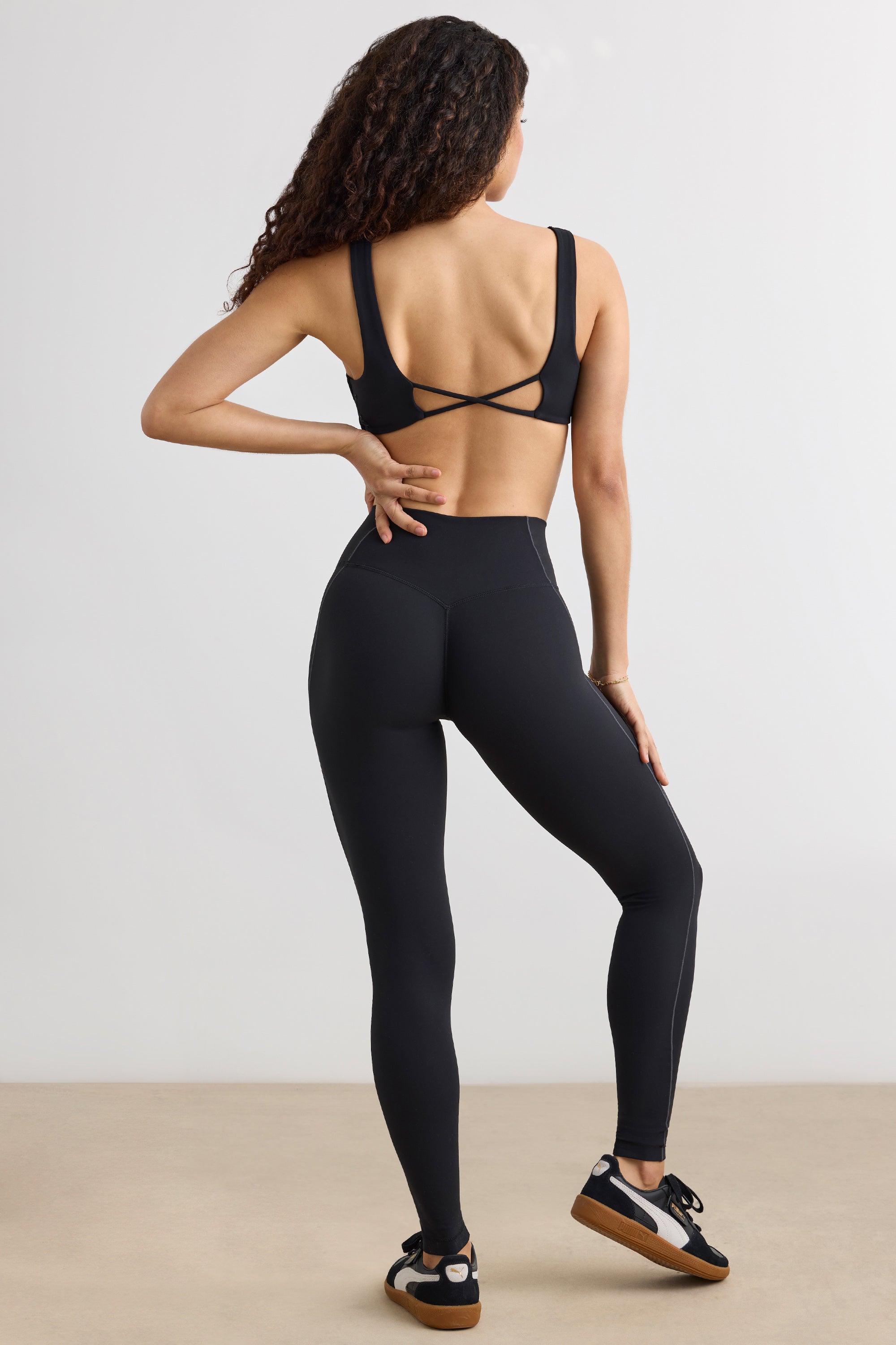 Soft Active High Waist Leggings in Black、mySite、solidvoid
